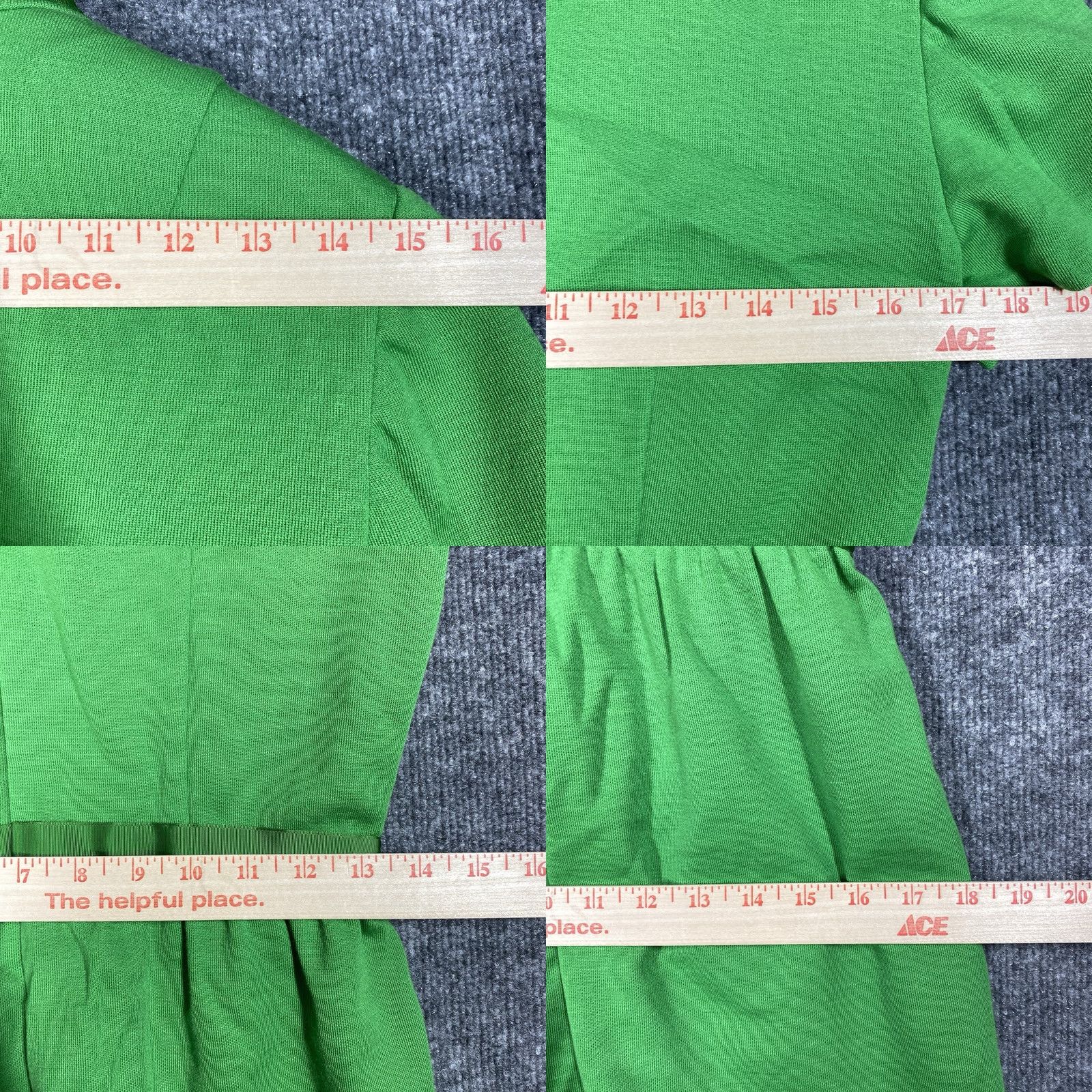 Vintage VINTAGE 60s Mod Pop Art Short Sleeve Shirt Dress Polyester Sz 14 Green Mock Neck Shirt Dress Mens Womens Girls Boys Size XL / US 12-14 / IT 48-50 - 8 Thumbnail