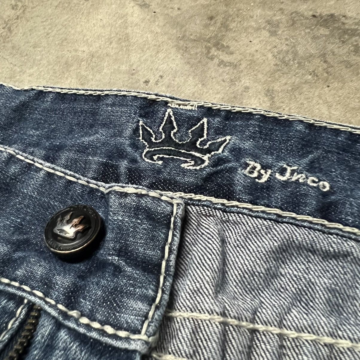 Affliction × Ed Hardy × JNCO Vintage Y2K JNCO Straight-Leg Embroidered Denim Jeans Size US 34 / EU 50 - 9 Thumbnail