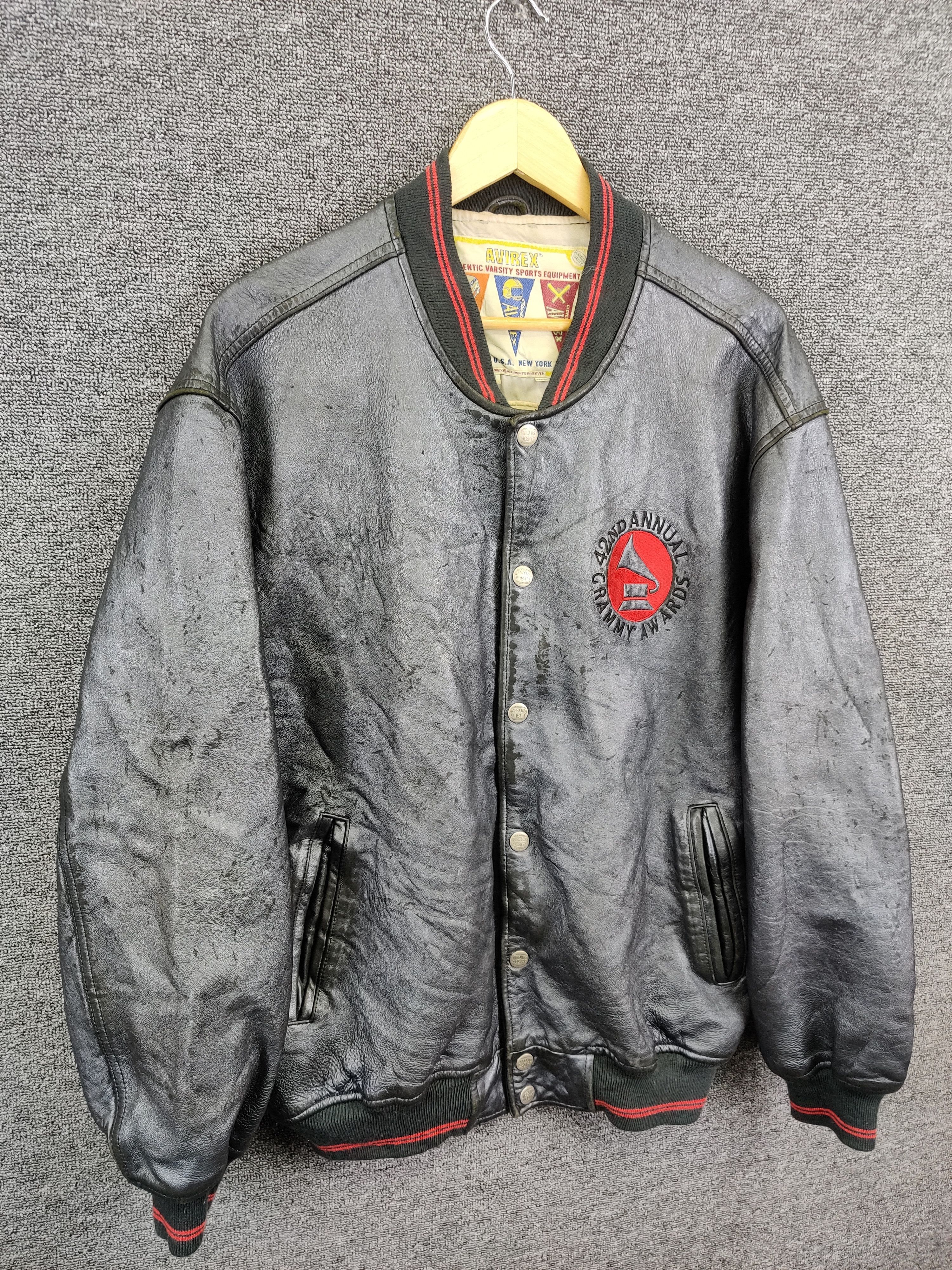 Avirex Vintage Avirex 42nd Grammy Awards Varsity Leather Jacket Size US XXL / EU 58 / 5 - 4 Thumbnail