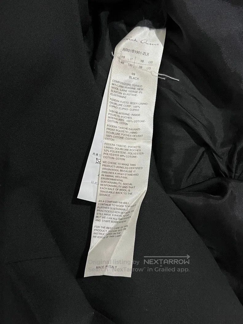Rick Owens Rick Owens Black Asymmetrical Vest Jacket. Size US M / EU 48-50 / 2 - 7 Thumbnail