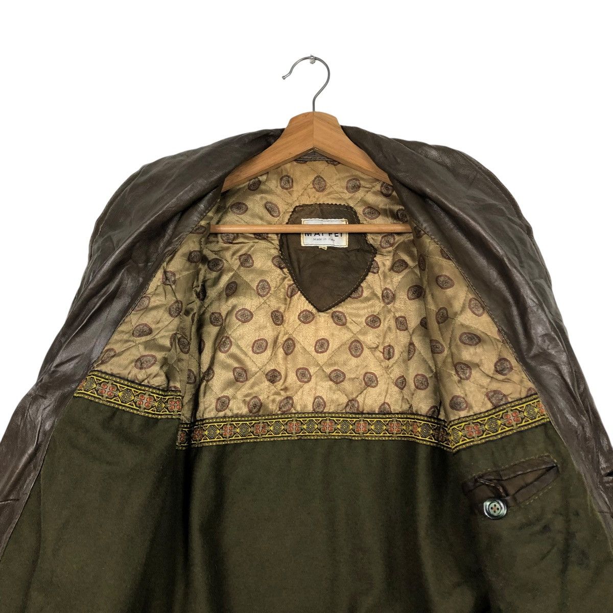 Vintage 🔥VINTAGE BOMBER LEATHER JACKET MAFFEI VERA PELLE ITALY Size US M / EU 48-50 / 2 - 16 Thumbnail