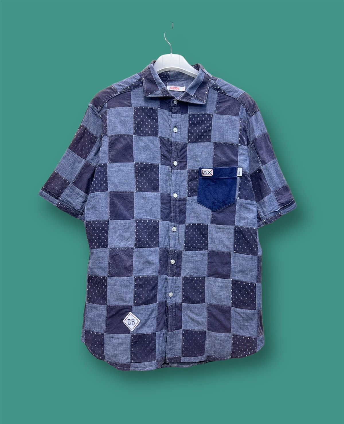 Japanese Brand × Sun Surf × Vintage Vintage Sun 68 Patchwork Shirt A228 Size US M / EU 48-50 / 2 - 1 Thumbnail