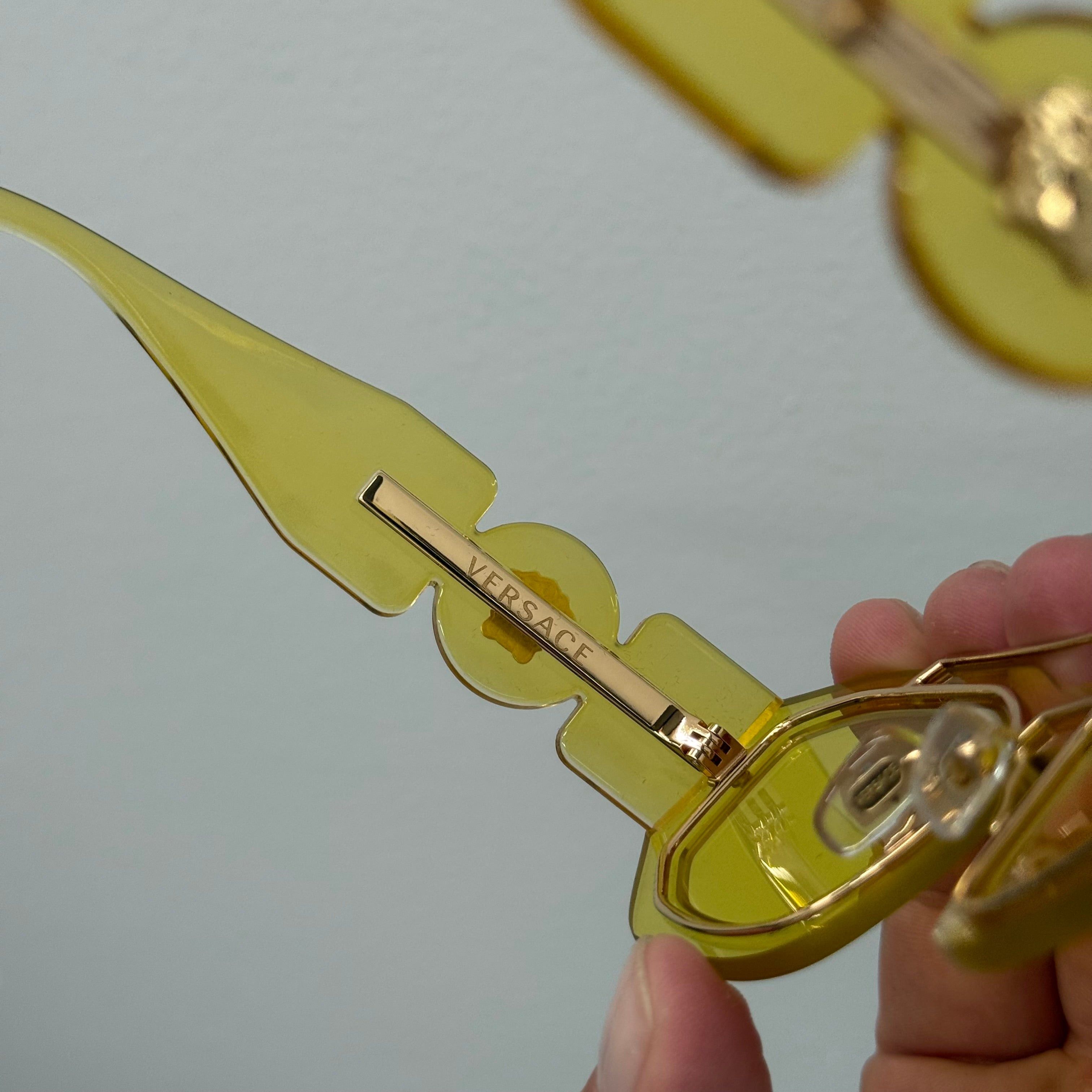 Versace Versace Yellow Medusa Biggie Glasses Size ONE SIZE - 7 Thumbnail