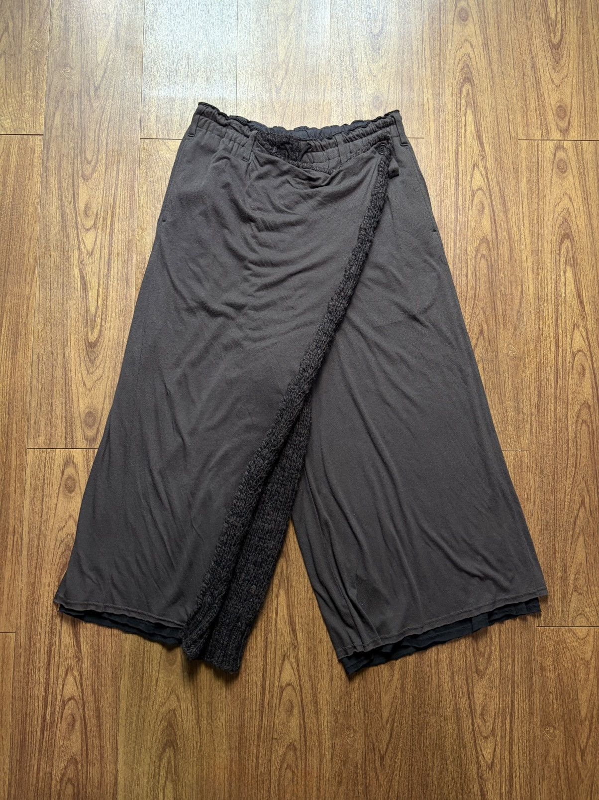 Yohji Yamamoto AW15 Yohji Yamamoto Pour Homme Hybrid Wool Wrap Skirt Pants Size US 32 / EU 48 - 1 Thumbnail