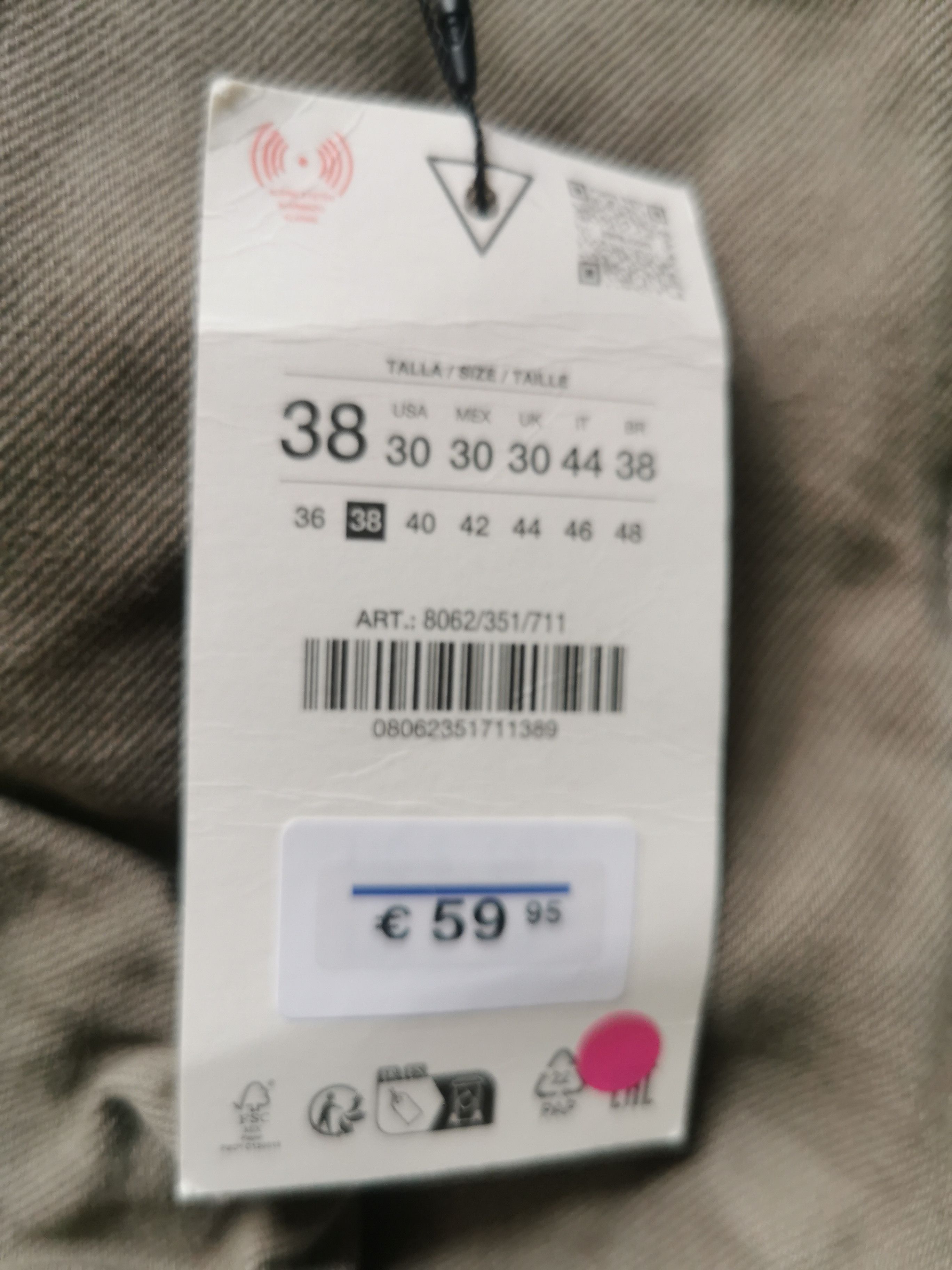 Zara Zara Cargo relaxed fit trousers fadded effect Multipocket, Size US 30 / EU 46 - 9 Thumbnail