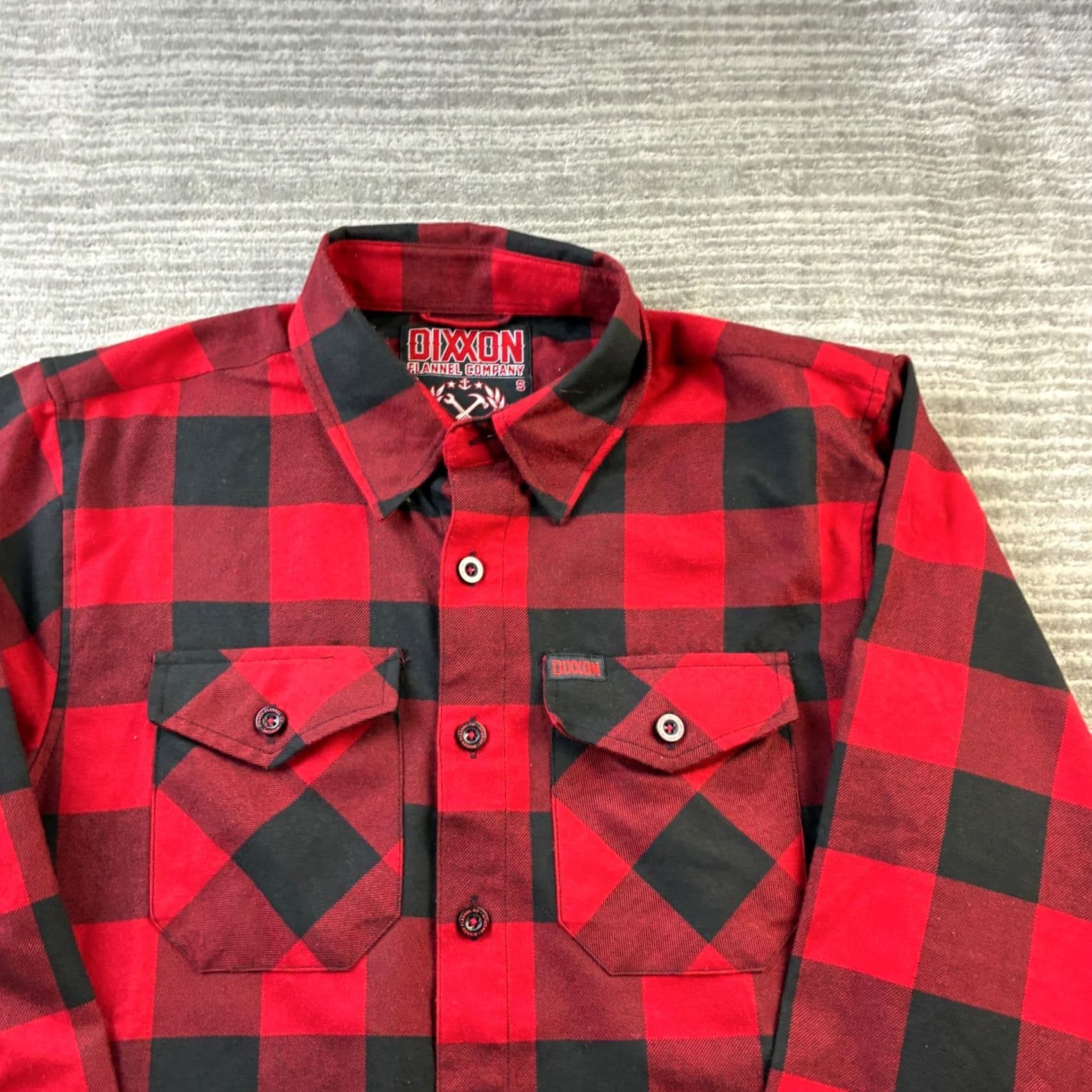 Vintage Dixxon Shirt Mens Small Red Buffalo Plaid Flannel Button-Up Shirt Size US S / EU 44-46 / 1 - 3 Thumbnail