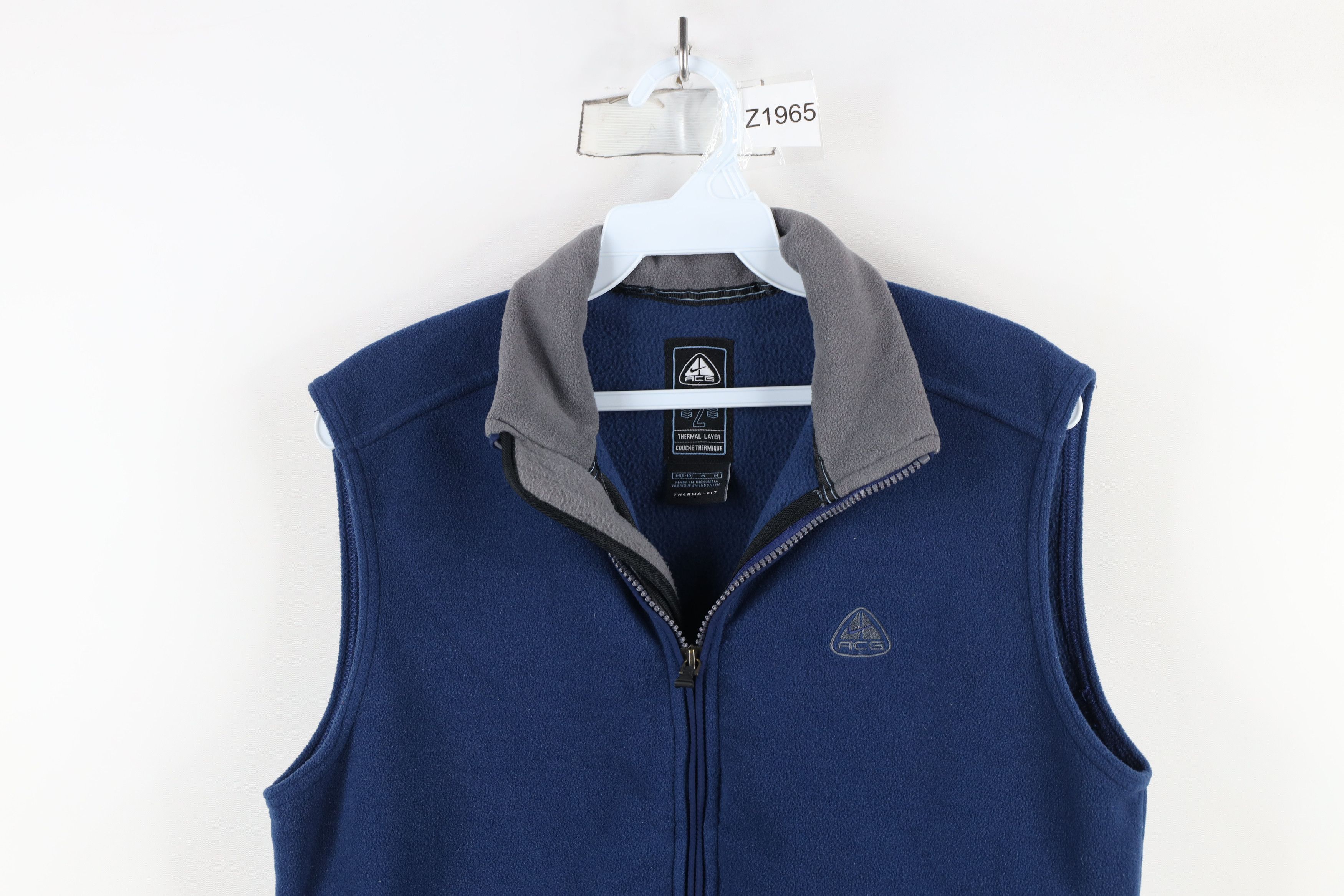 Nike × Vintage Vintage 90s Nike ACG Scott Mini Swoosh Fleece Vest Jacket Size M / US 6-8 / IT 42-44 - 2 Thumbnail