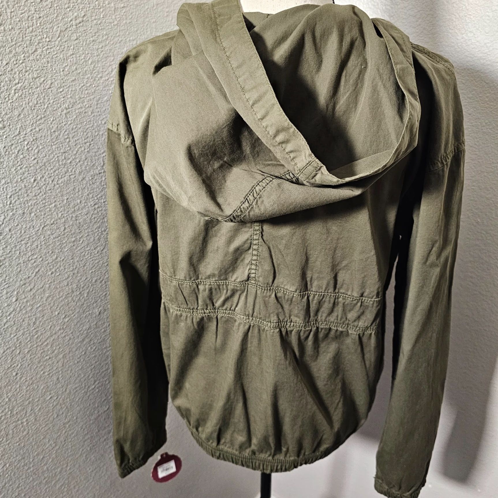 Vintage American Heritage Hooded Jacket Womens Short Olive Green Lace Size M Casual Size M / US 6-8 / IT 42-44 - 3 Thumbnail