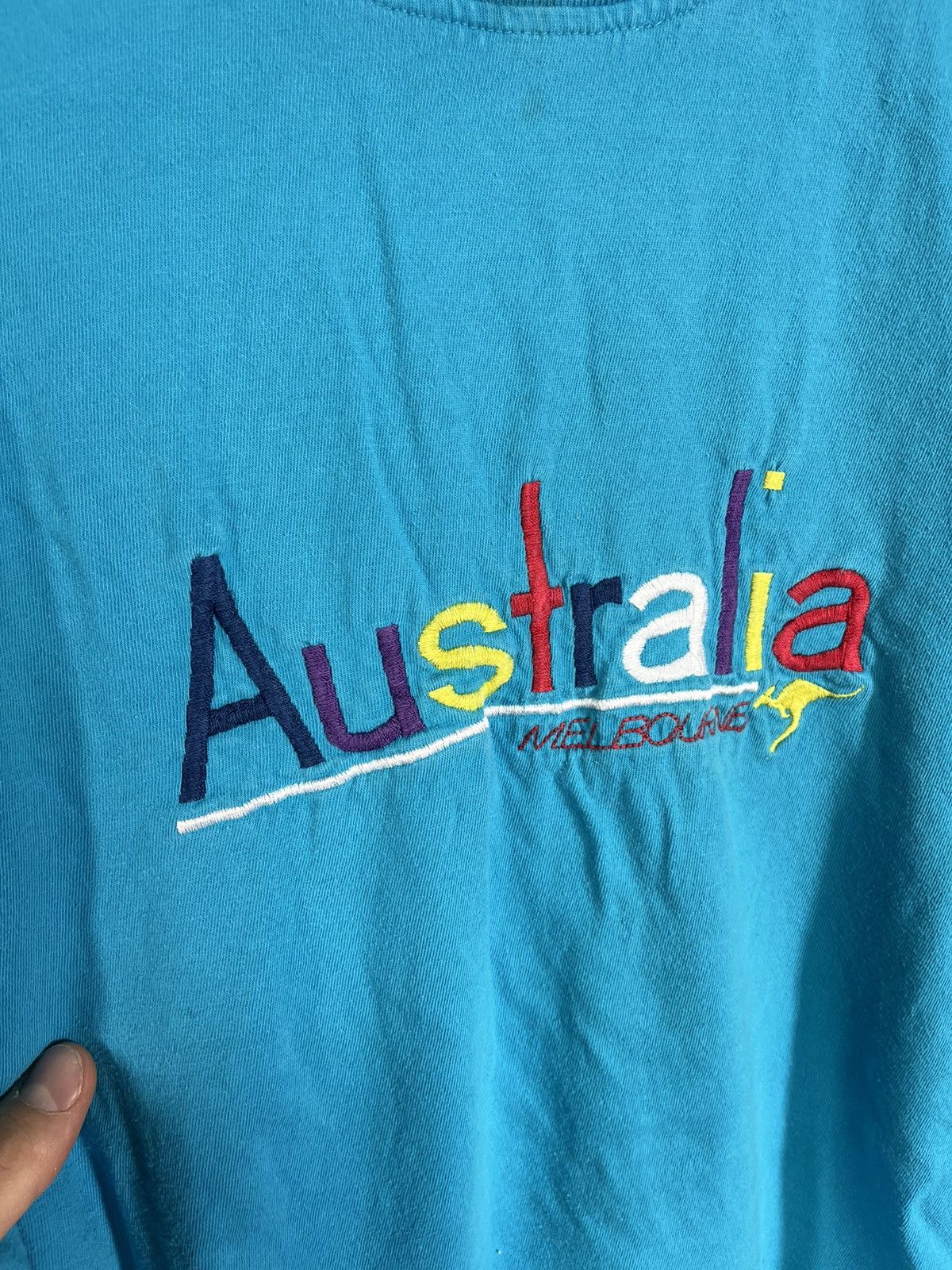 Man Made In Australia × Vintage Vintage Embroidered Single Stitch Melbourne Australia Tee Size US L / EU 52-54 / 3 - 2 Thumbnail
