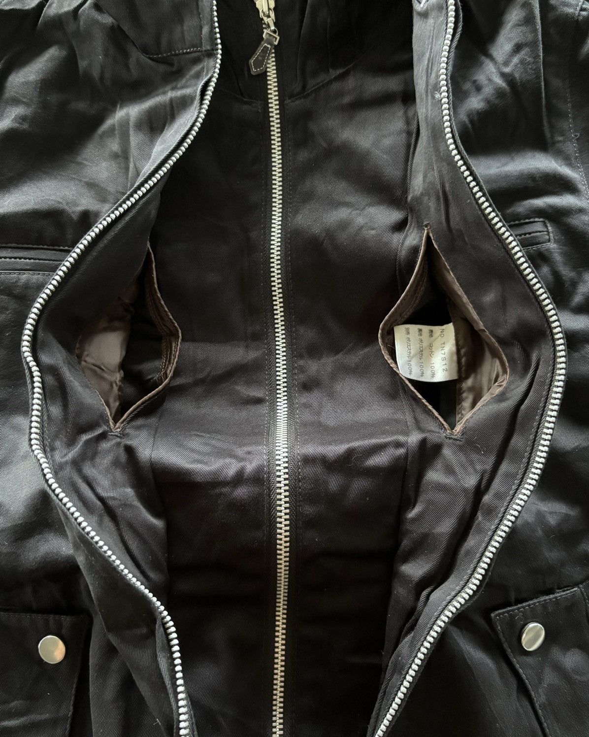 If Six Was Nine × Japanese Brand × Le Grande Bleu (L.G.B.) 2000s m.f.Editorial Multi Zip Up Canvas Black Jacket Size US L / EU 52-54 / 3 - 4 Thumbnail