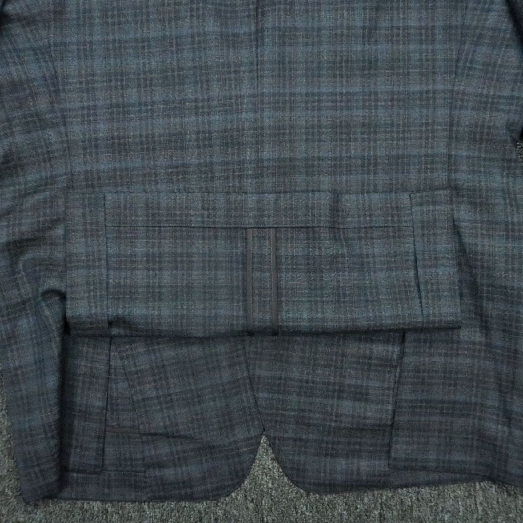 Bonobos Bonobos Blazer Mens 44L Blue Plaid Lanificio Wool Sport Coat Jetsetter Size 44R - 7 Thumbnail