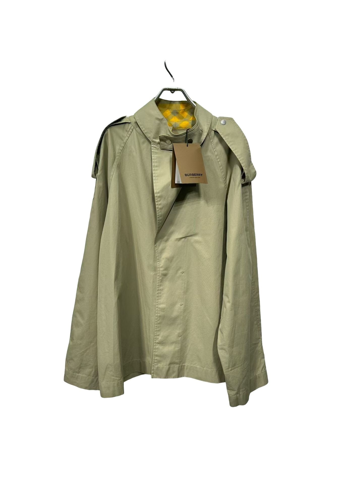 Burberry Burberry Yellow Check Scarf Detail Jacket Size M Size US M / EU 48-50 / 2 - 1 Thumbnail
