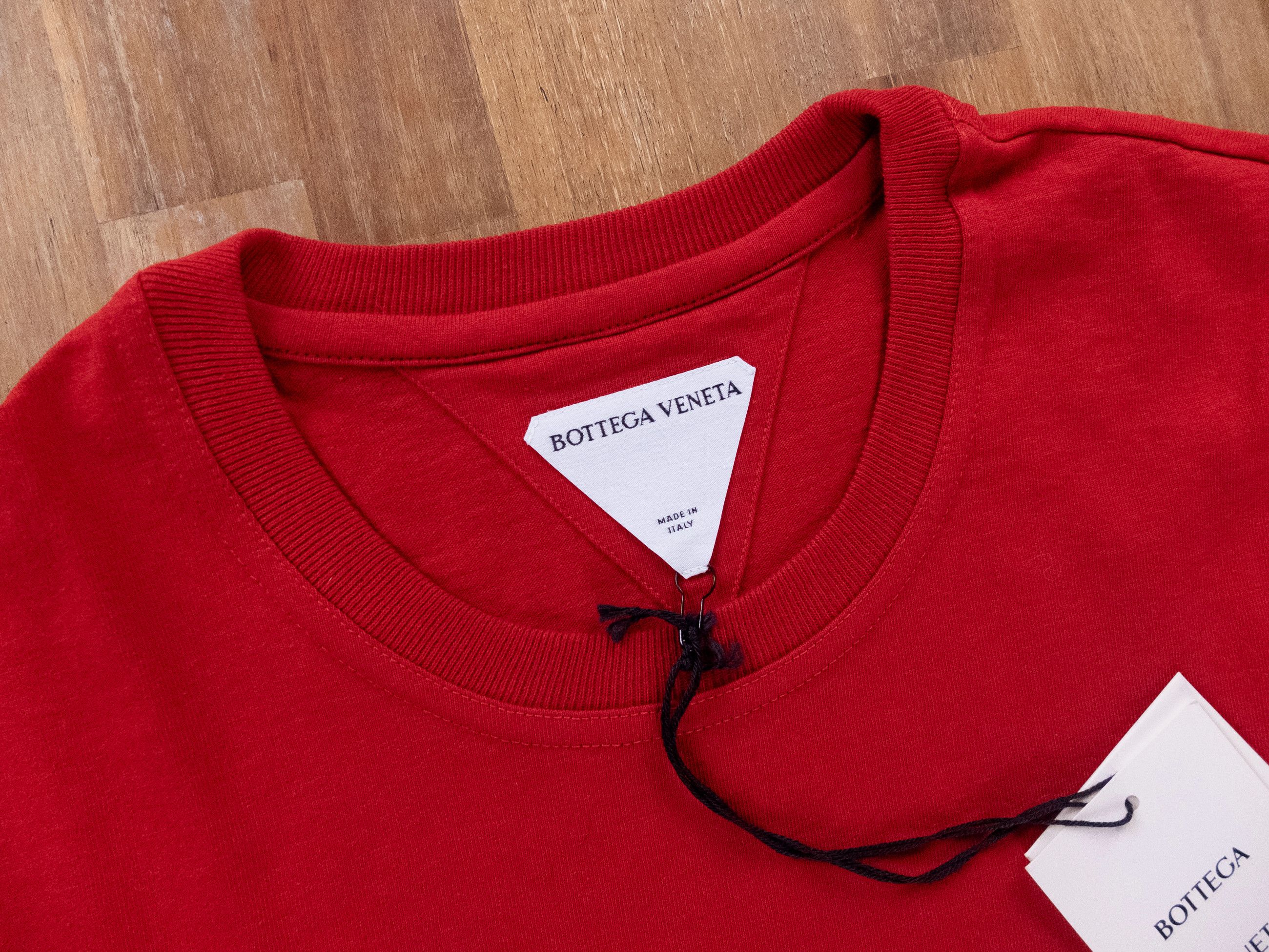 Bottega Veneta BOTTEGA VENETA scarlet red jersey cotton t-shirt Size Large Size L / US 10 / IT 46 - 5 Thumbnail