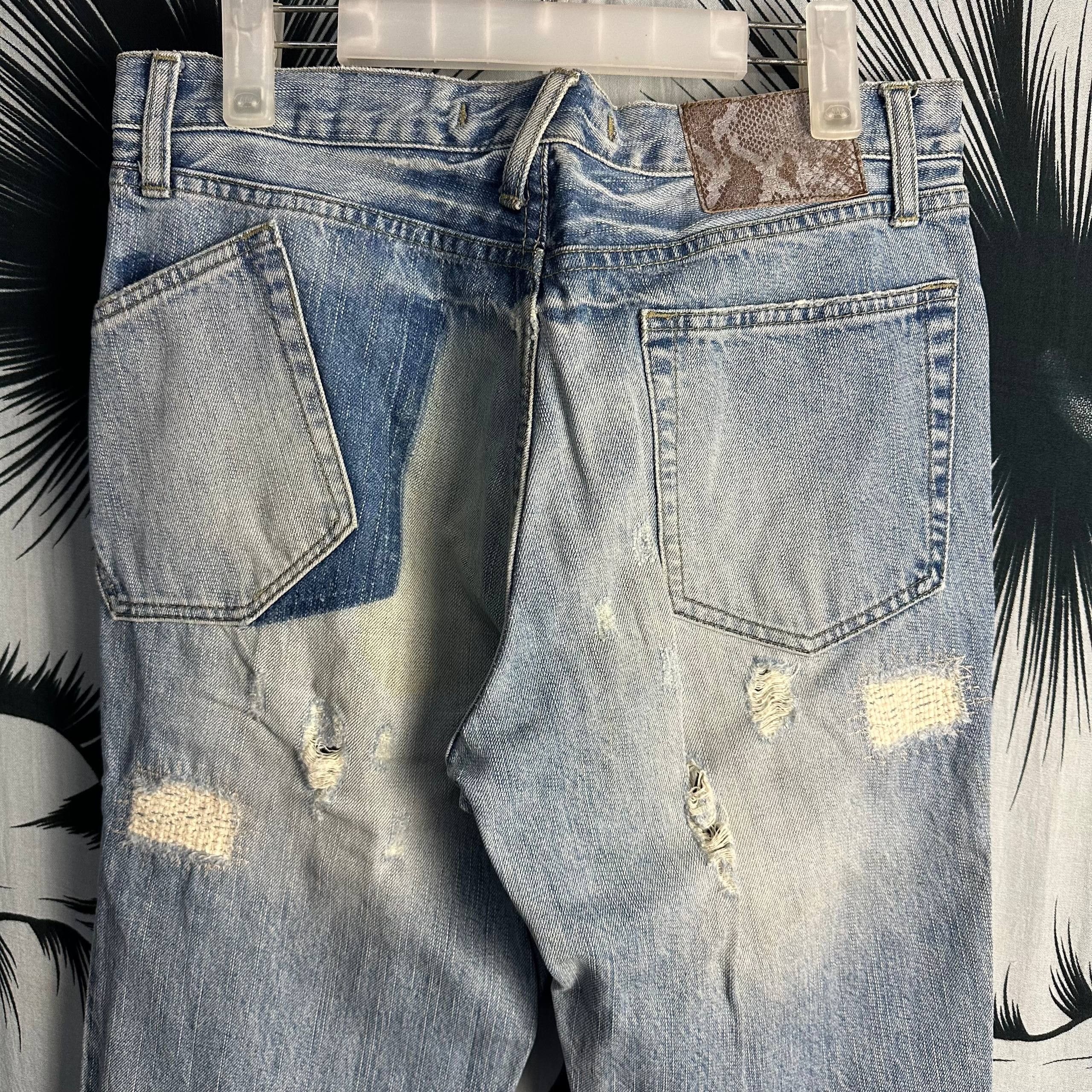 PPFM 2000s PPFM Punk Distressed Denim Pant Size US 32 / EU 48 - 15 Thumbnail