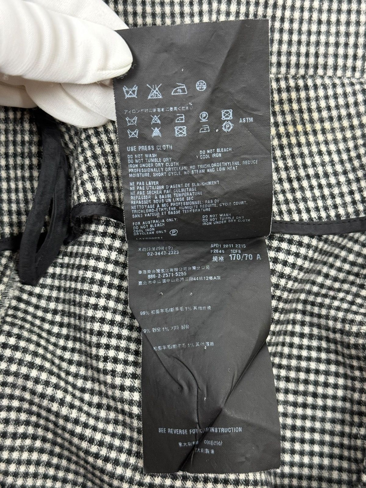 Prada Prada Wool Dress Pants Glen Check size 42 Size 28" / US 6 / IT 42 - 9 Thumbnail