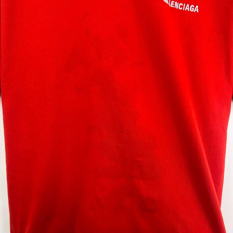 Balenciaga Balenciaga Red lettering logo embroidery short sleeve Size US XS / EU 42 / 0 - 7 Thumbnail