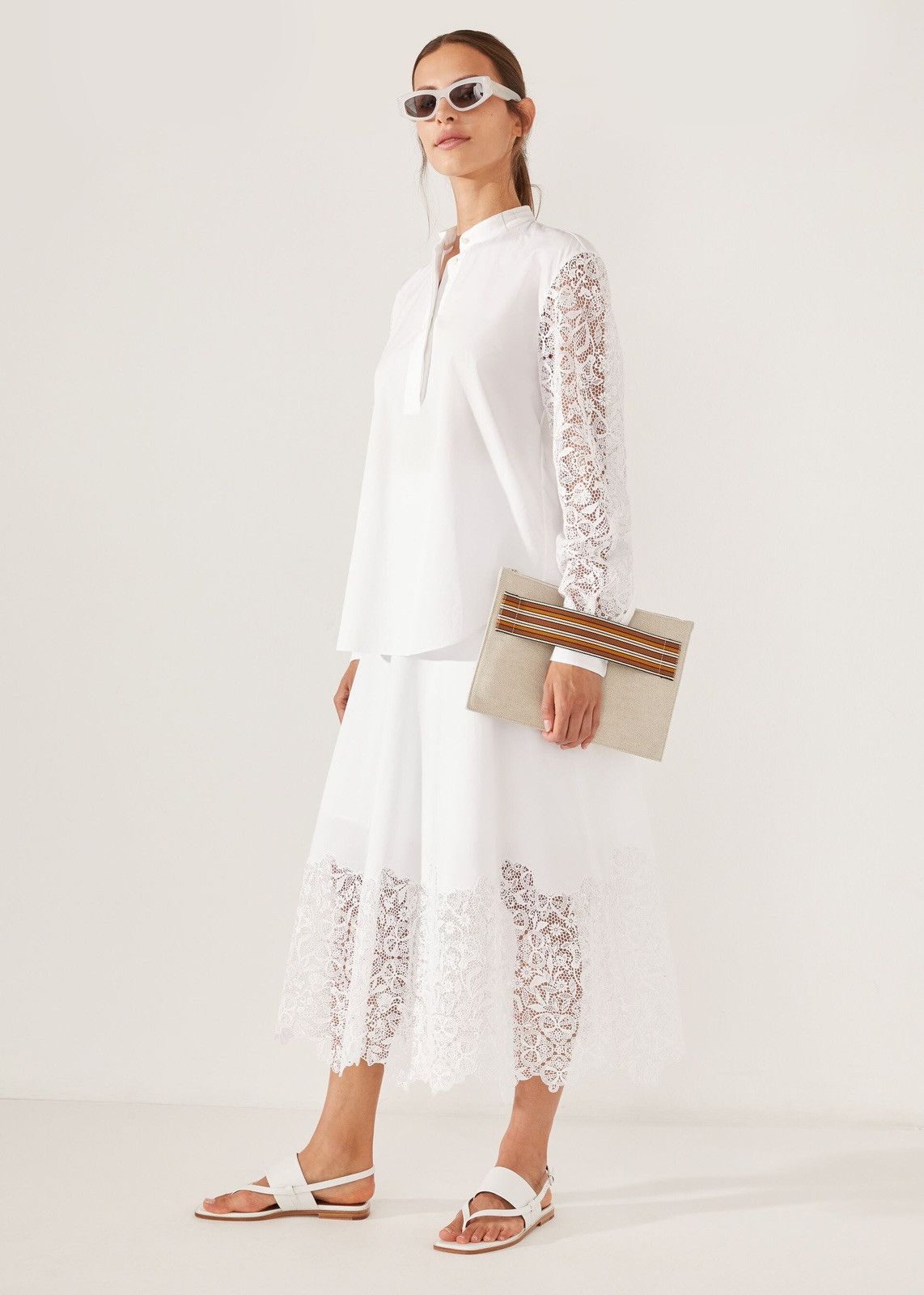 Loro Piana o1srvl11e0424 Skirt in White Size 30" / US 8 / IT 44 - 4 Thumbnail