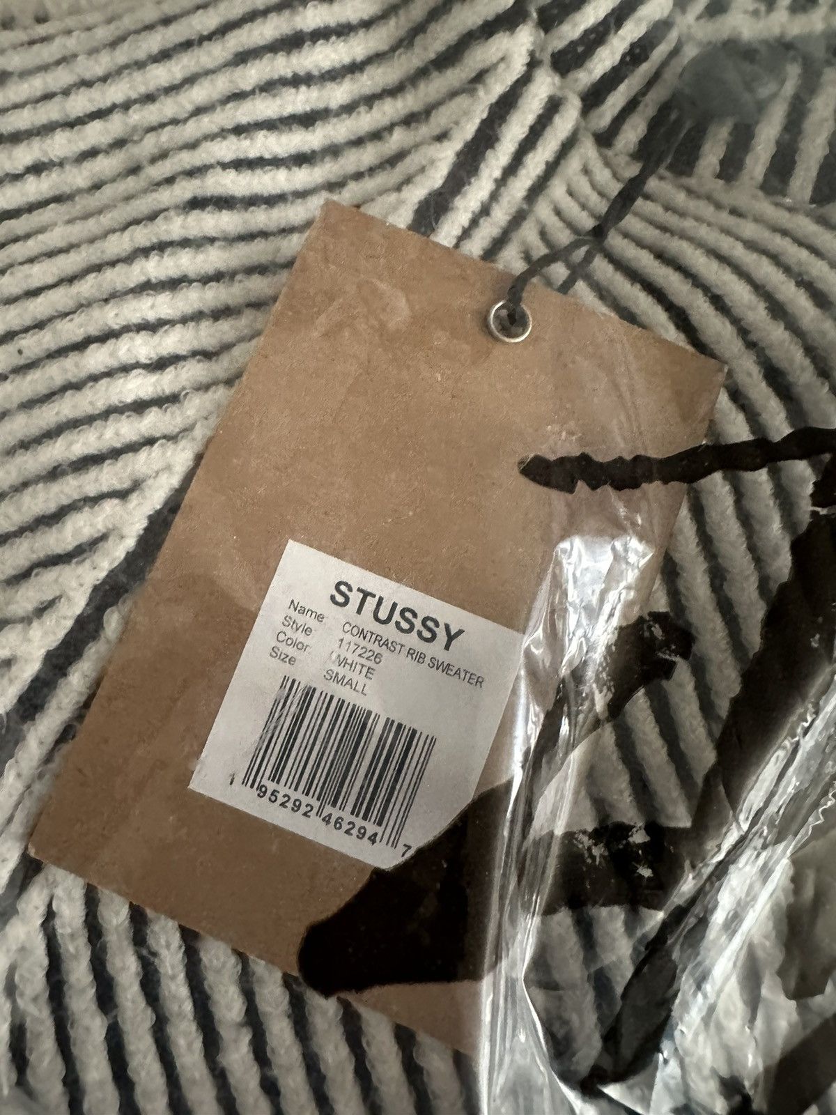Stussy Stussy contrast rib sweater black/white Size US S / EU 44-46 / 1 - 6 Thumbnail