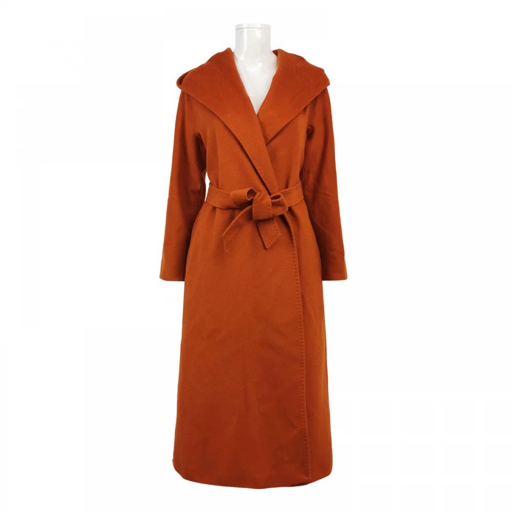 Max Mara MaxmaraStudio Wool Solid Hooded Coat Size S / US 4 / IT 40 - 1 Thumbnail