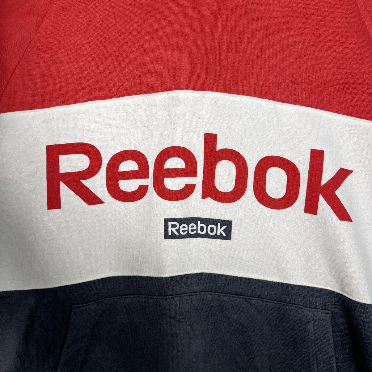 Reebok REEBOK Big Logo Colorblock Pullover Hoodies #4282-C195 Size US M / EU 48-50 / 2 - 10 Thumbnail