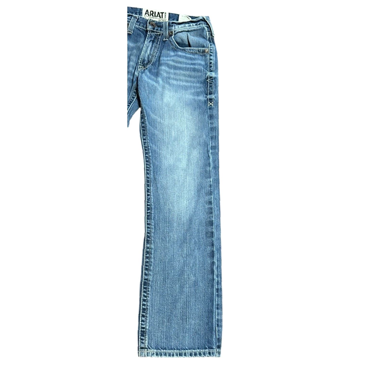 Ariat Ariat Denim M5 Slim Straight Women's Blue Jeans Size 29x32 Western Cowboy Horse Southwestern M5 Slim Straight Jeans Size 29" - 3 Thumbnail