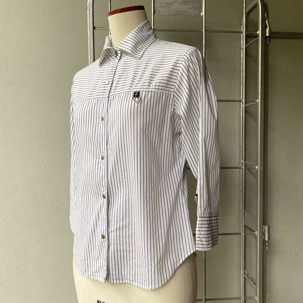 MCM MCM White Black Stripe Shirt Size M / US 6-8 / IT 42-44 - 18 Thumbnail