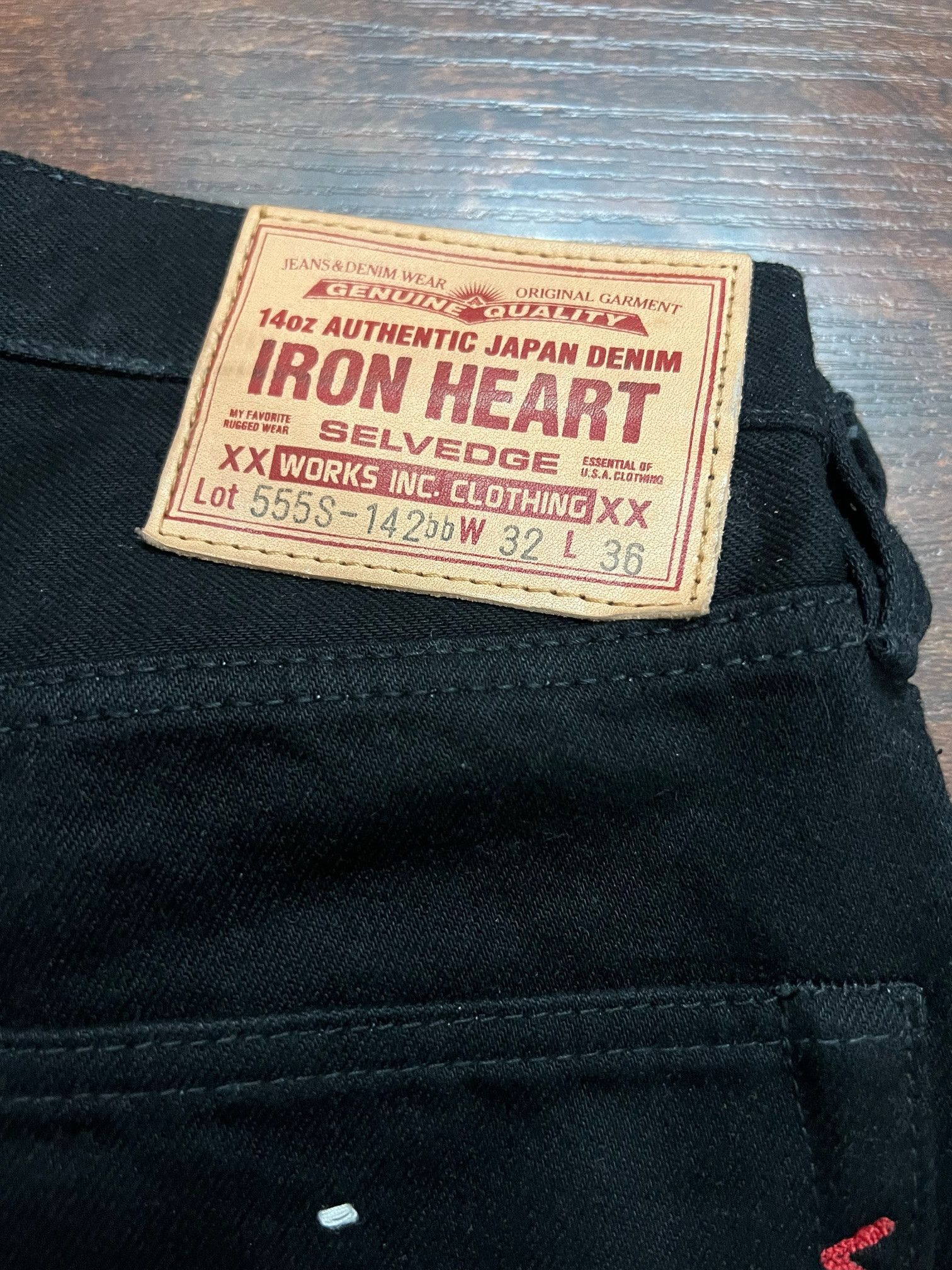 Iron Heart IRON HEART 14OZ JEANS BLACK SELVEDGE 555 W32 L36 NEVER WORN Size US 32 / EU 48 - 1 Thumbnail