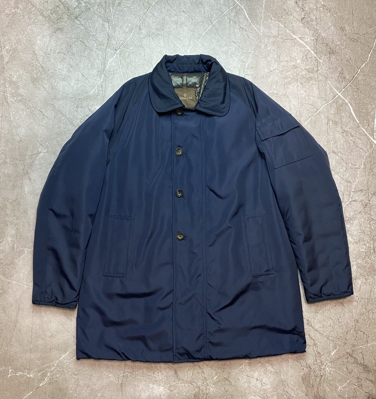 image of Moncler Vintage Puffer Coat Navy Label Size Xl, Men's