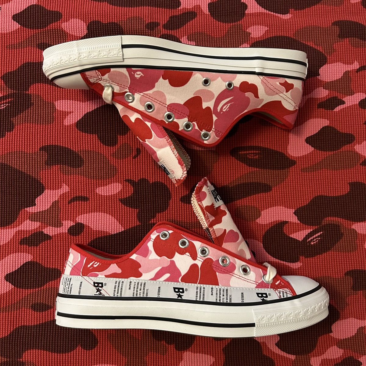 BAPE Pink ABC Camo “Side Tape” APESTA Shoes