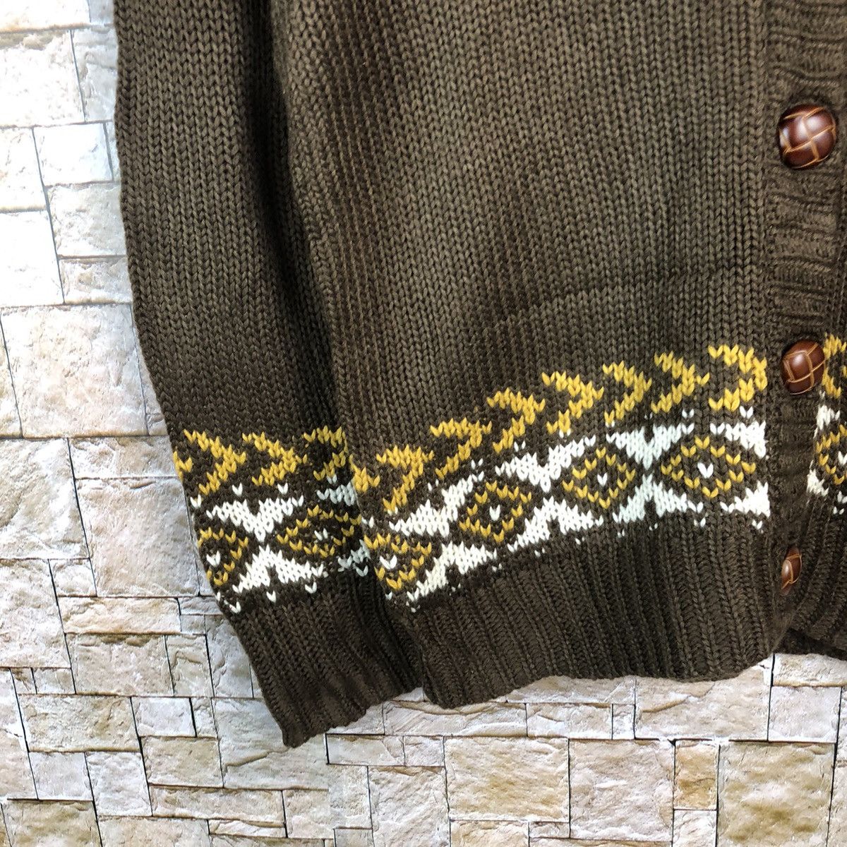 Japanese Brand 3 Can 4 on Brown Cardigan Knitwear #A863 Size US M / EU 48-50 / 2 - 7 Thumbnail
