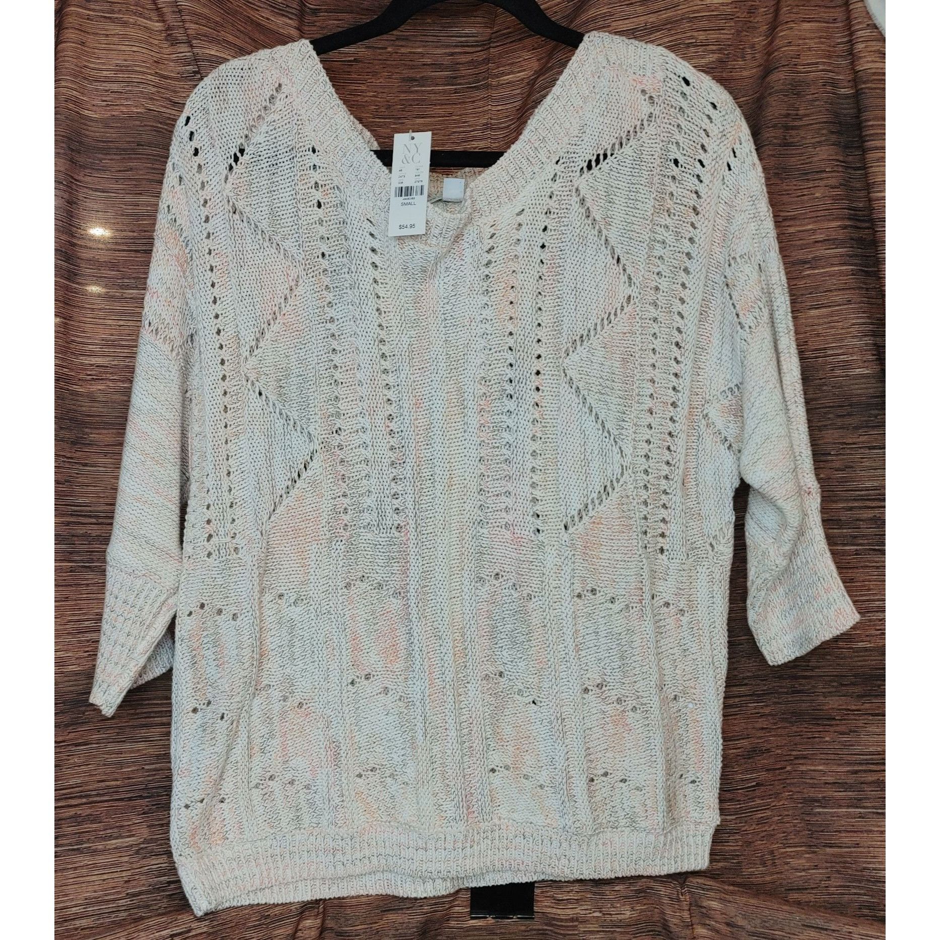 Other New York and Company Women's Lavender Crochet 1/2-Sleeve Pul Size S / US 4 / IT 40 - 1 Thumbnail