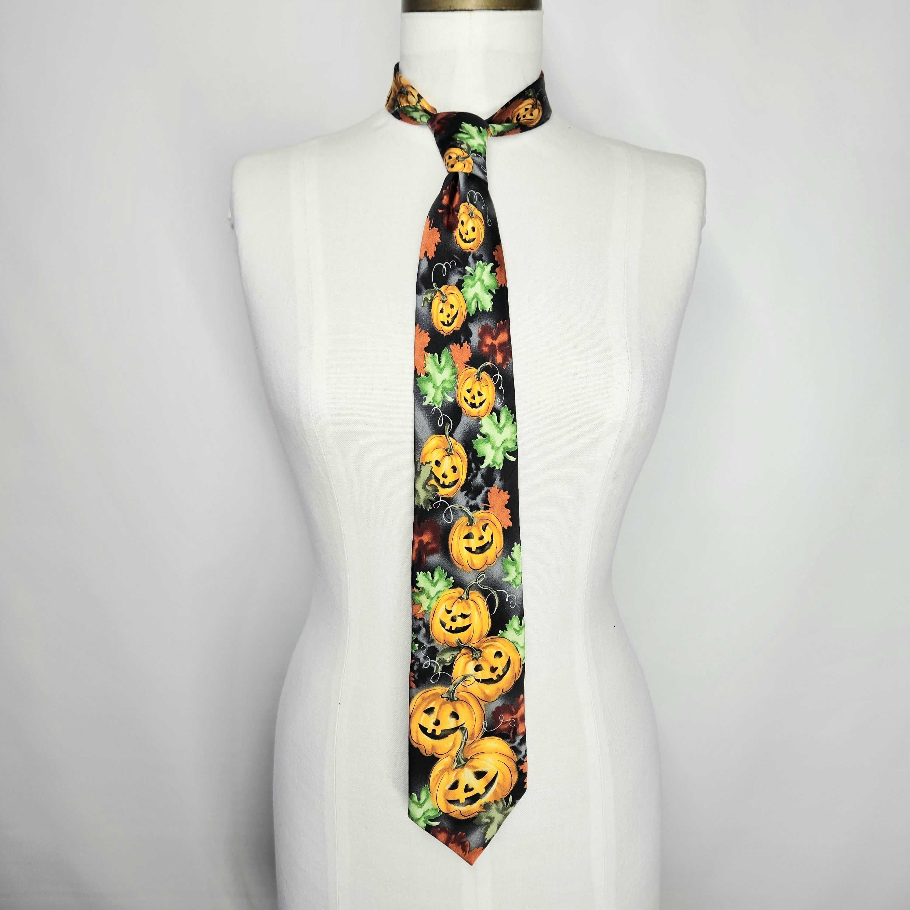 Other J.Garcia 60x3.5" Tie 100% Silk Halloween Autumn Pumpkin Size ONE SIZE - 5 Thumbnail
