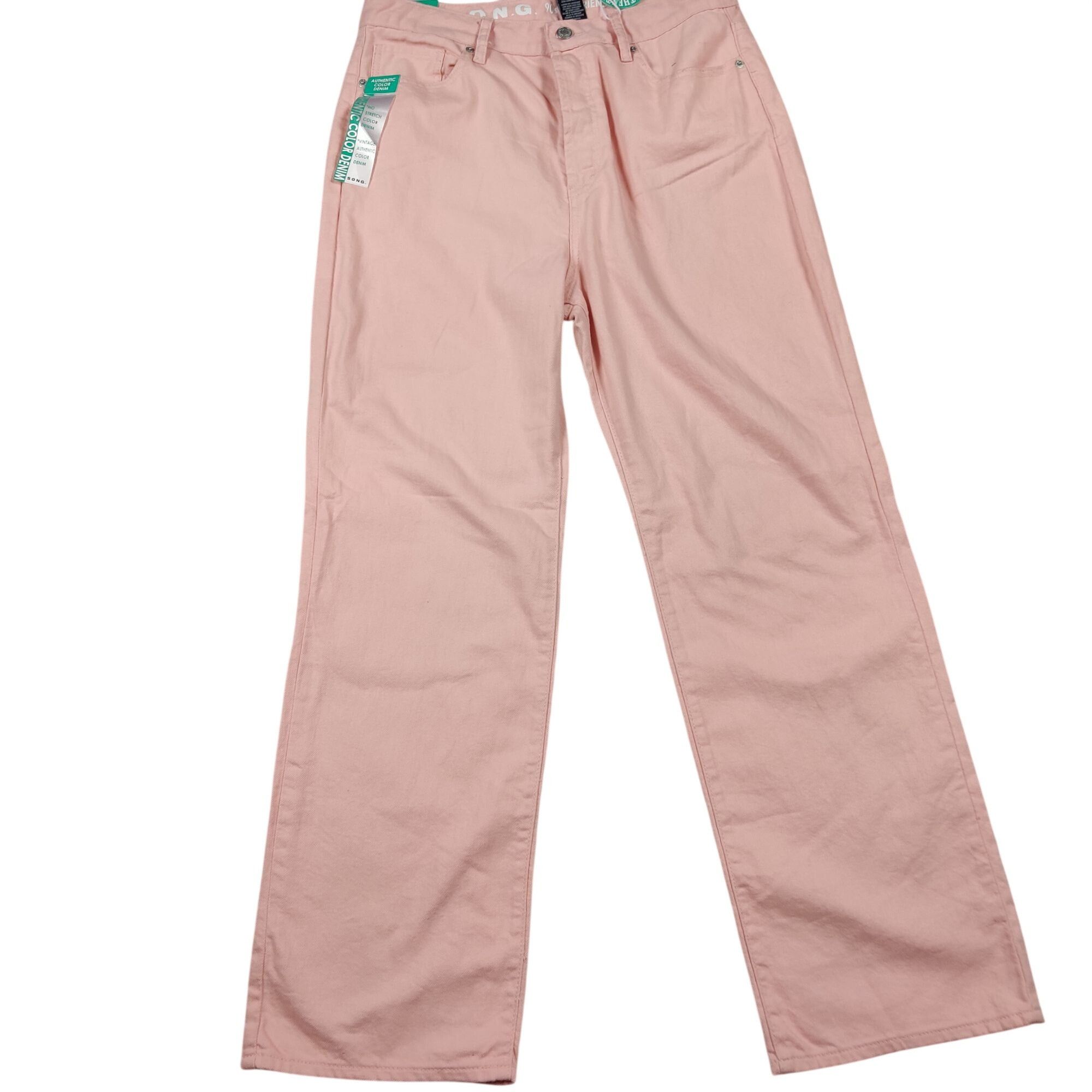 Other S.O.N.G Retro 90s Boyfriend Jeans 13 Pink Straight Denim Bar Size 31" - 3 Thumbnail