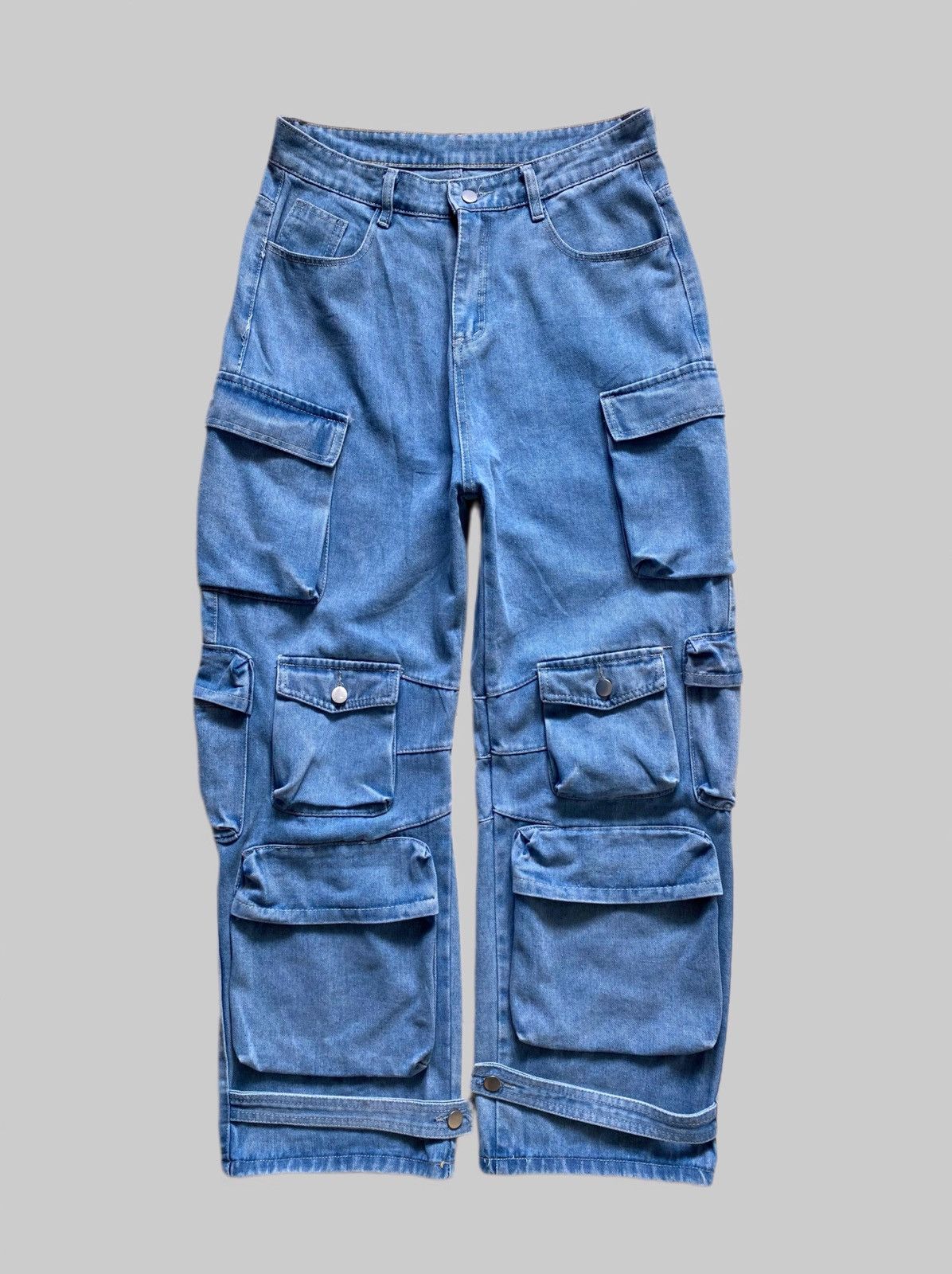 Japanese Brand Utility Denim Cargo Jeans Multipocket Rocky Style Size US 32 / EU 48 - 2 Thumbnail