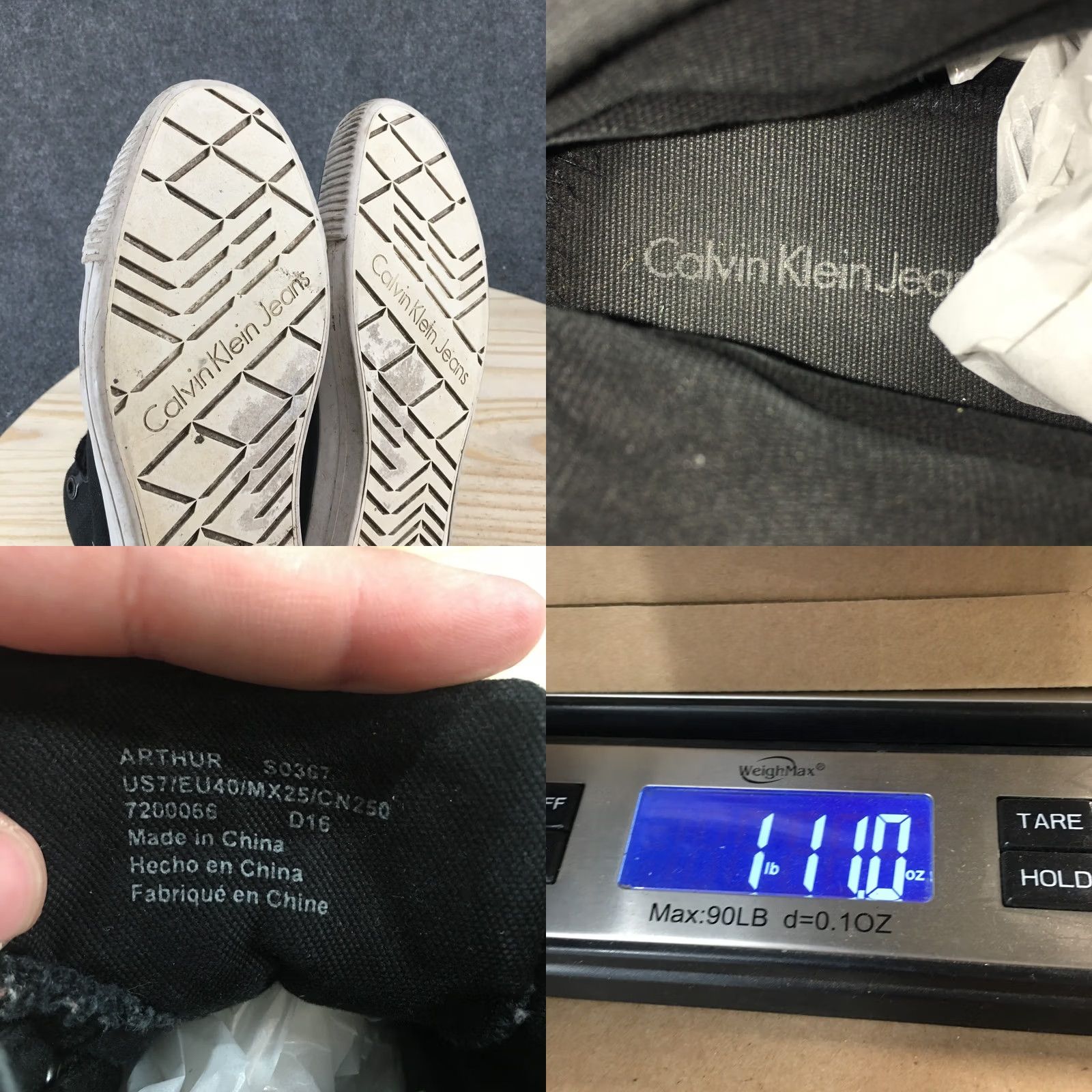 Calvin Klein Calvin Klein Shoes Mens 7 Arthur Sneakers Black Canvas Lace Up High Top Casual Size US M / EU 48-50 / 2 - 10 Thumbnail