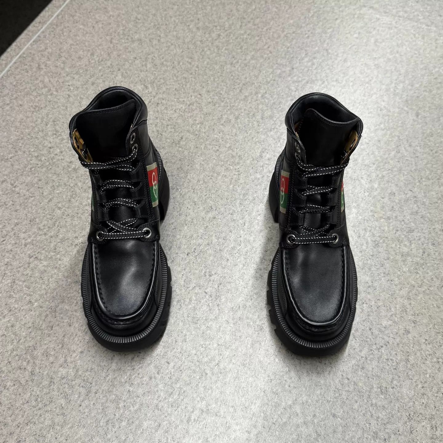 Gucci Gucci Interlocking Black Martin Boots Size 36 Like New Size US 5.5 / IT 35.5 - 5 Thumbnail