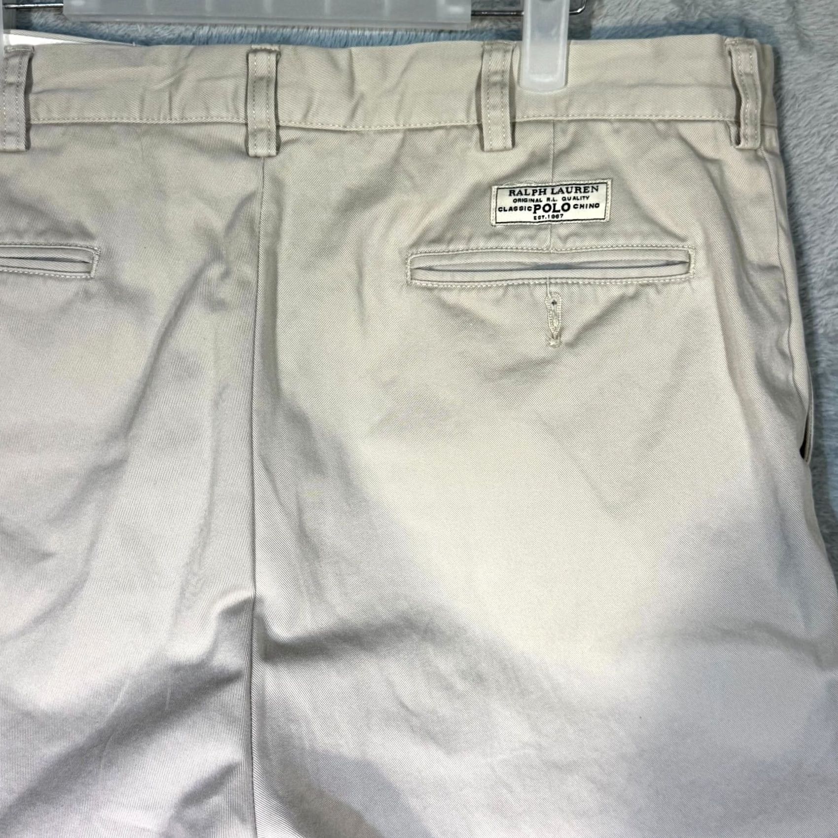 Polo Ralph Lauren Polo Ralph Lauren Prospect Pants 36x29 Beige Cotton Flat Front Mid-Rise Men’s Size US M / EU 48-50 / 2 - 7 Thumbnail