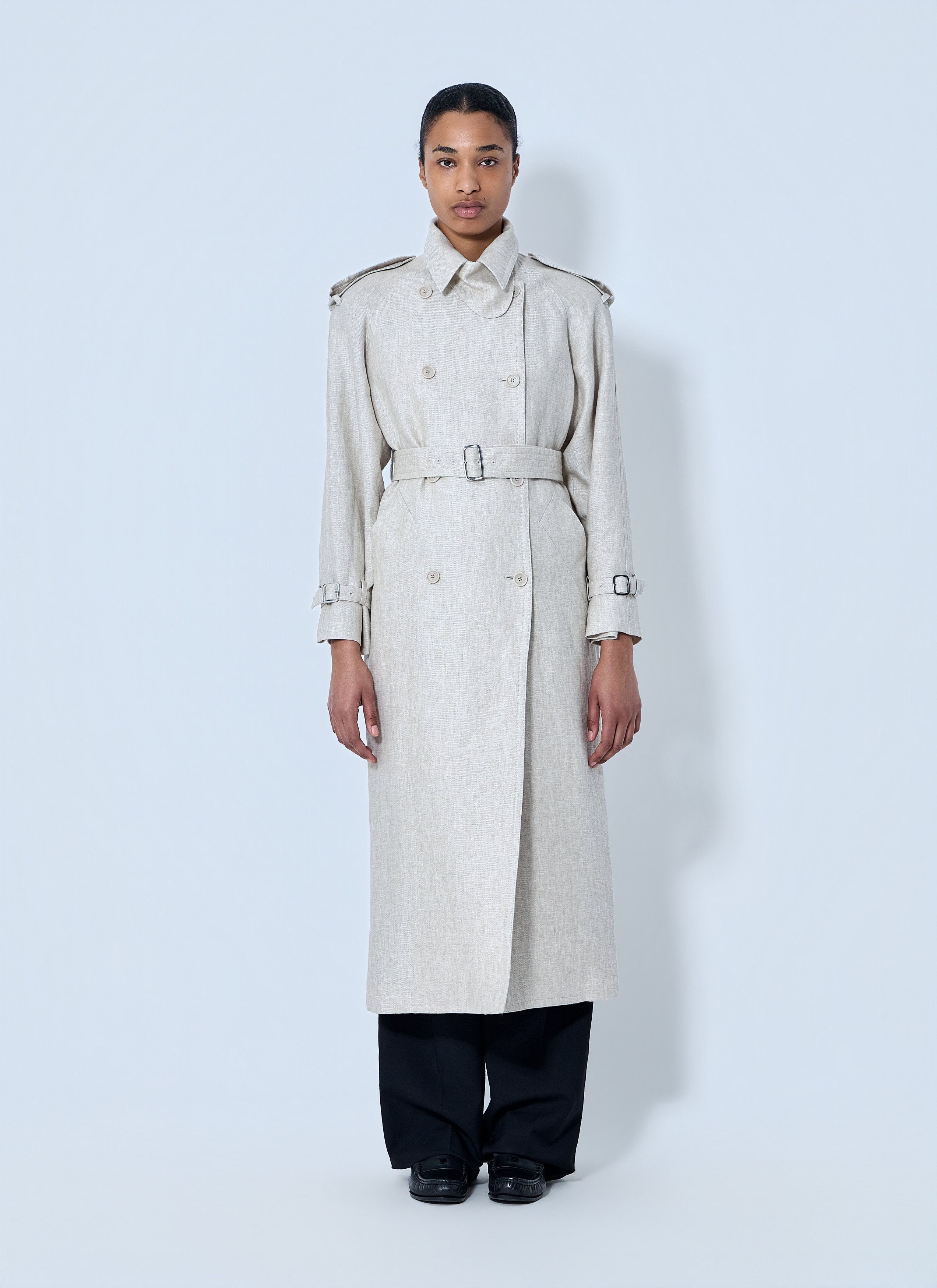 Max Mara Double-Breasted Trench Coat Size M / US 6-8 / IT 42-44 - 1 Thumbnail