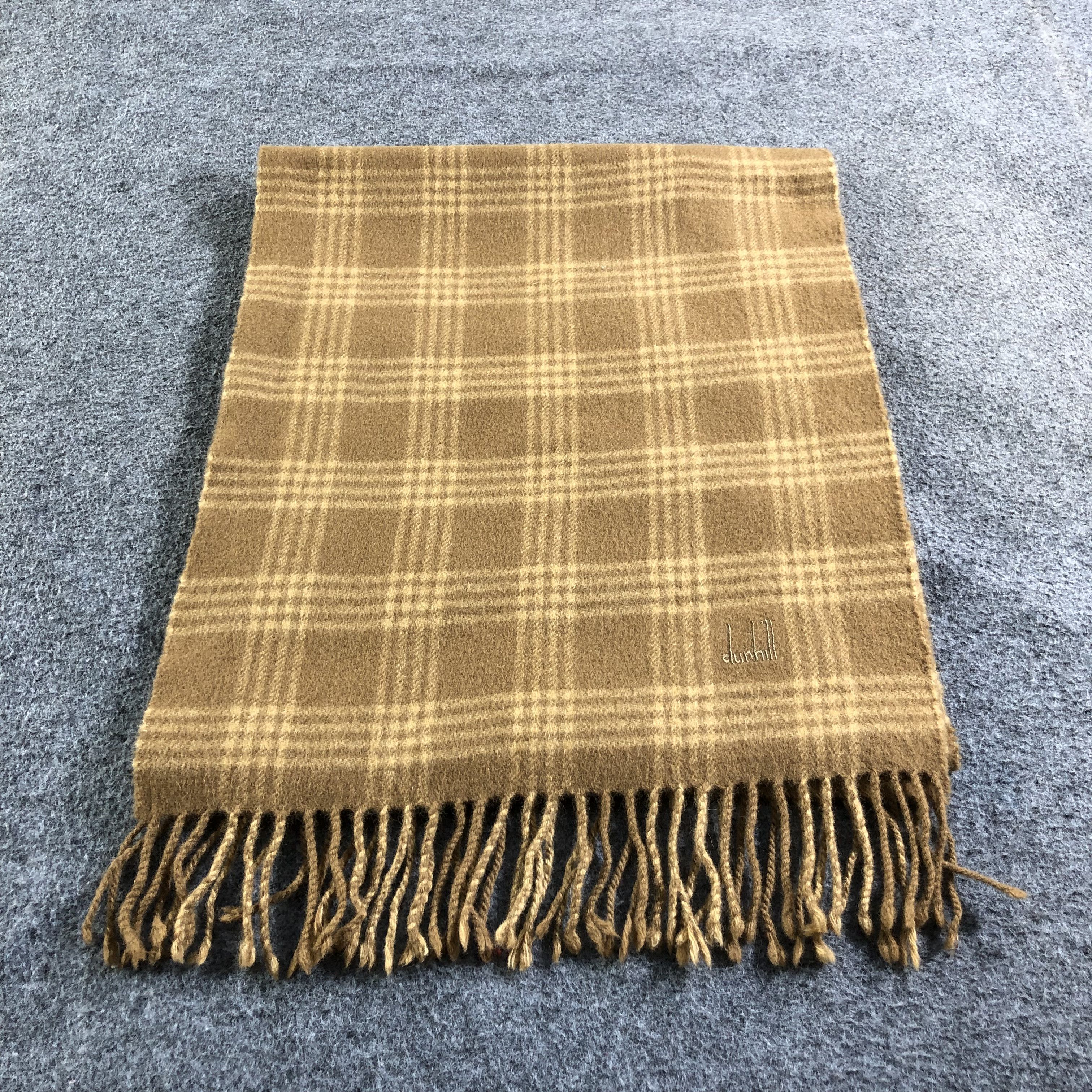 Alfred Dunhill Dunhill Tartan Cashmere Scarf Muffler V1805 Size ONE SIZE - 2 Thumbnail