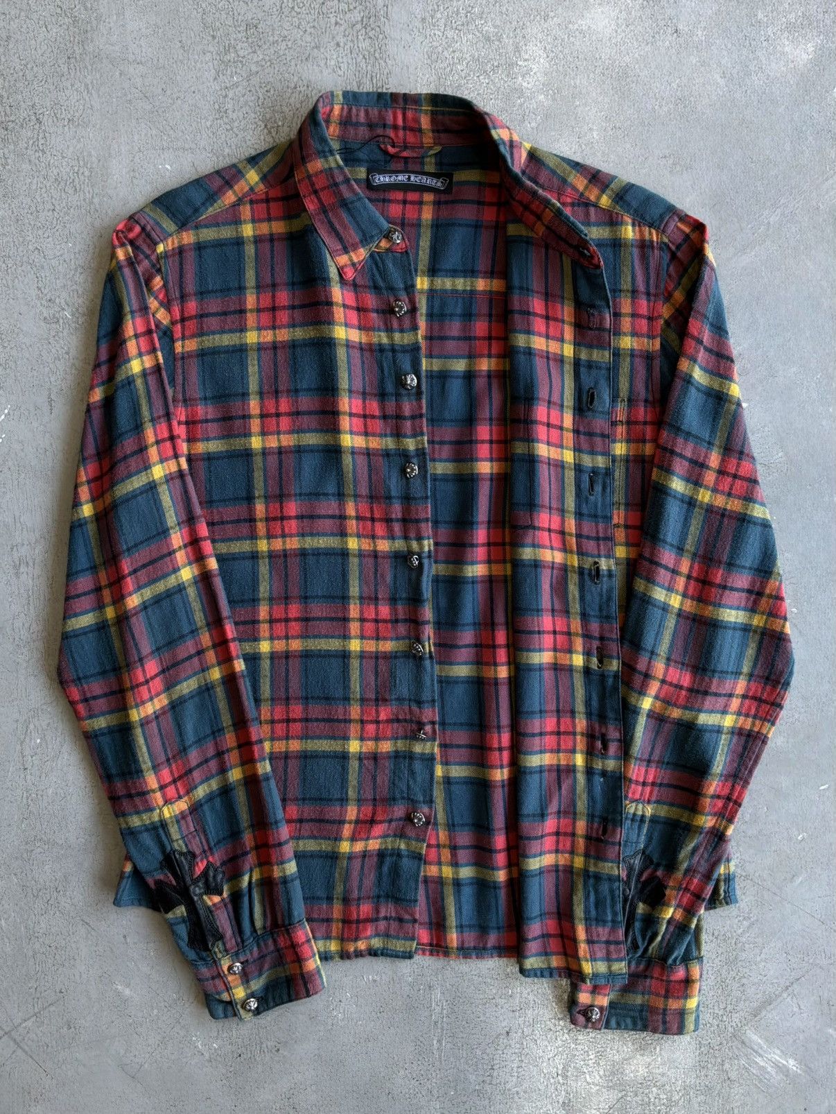 Chrome Hearts Chrome Hearts - Plaid Dual Cross Patch Flannel Size US M / EU 48-50 / 2 - 8 Thumbnail