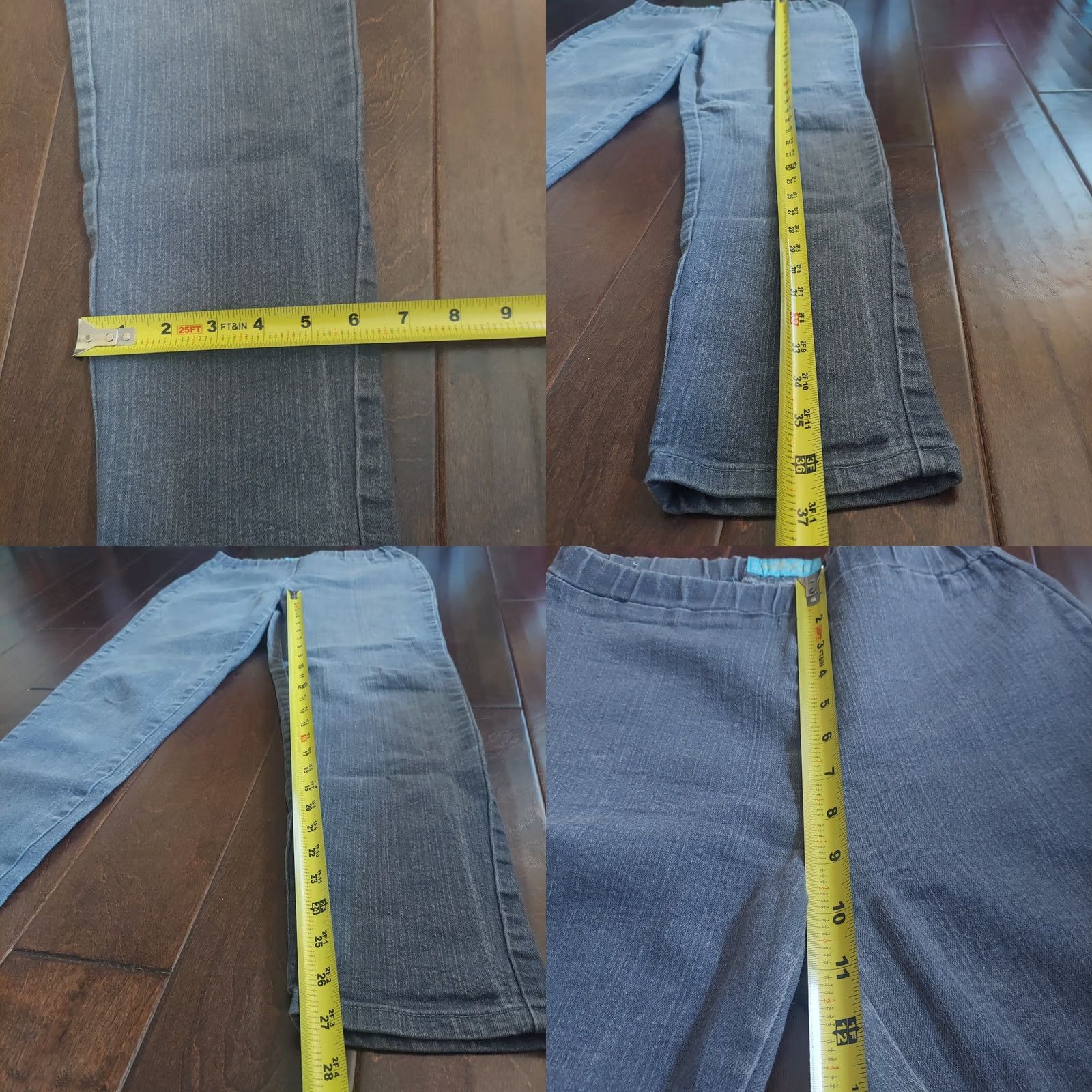 Vintage Jeanbay Jeans Women's Skinny Pull Up Heather Gray Size S Regular - Gray, Cotton Polyester Spandex - B755 Size 28" / US 6 / IT 42 - 8 Thumbnail