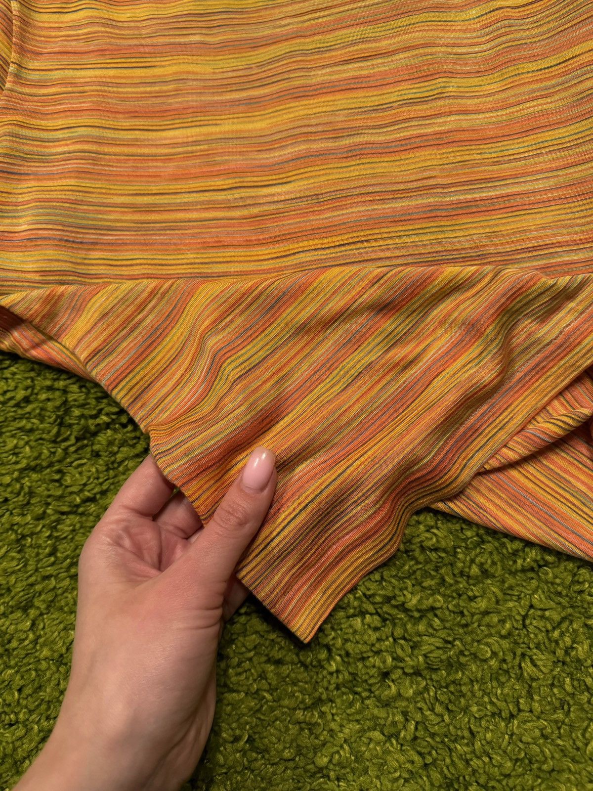 Designer × Missoni × Vintage Missoni 1990s vintage coloured striped t-shirt Size M / US 6-8 / IT 42-44 - 3 Thumbnail