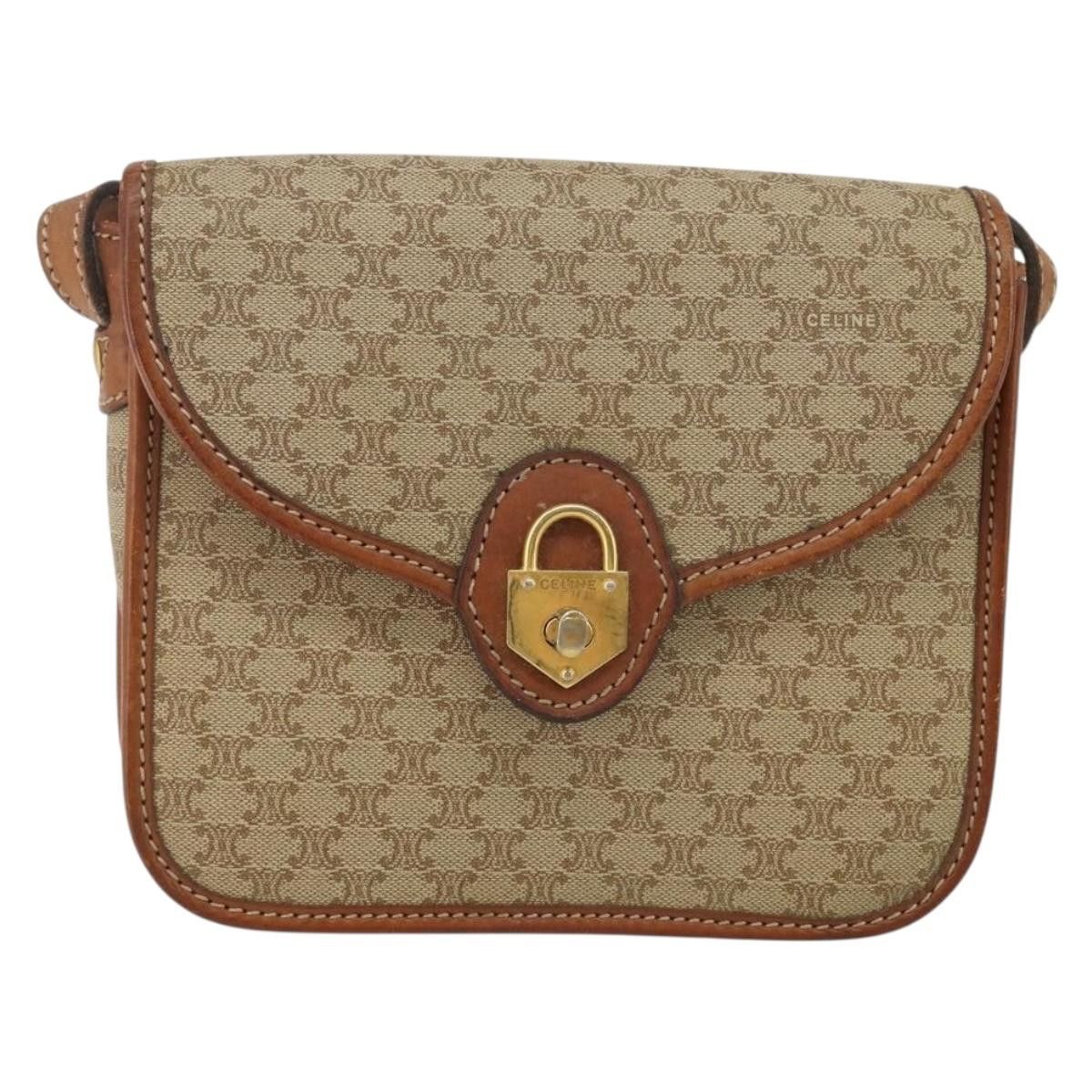 Celine CELINE Macadam Canvas Shoulder Bag Pvc Beige Gold Size ONE SIZE - 2 Thumbnail