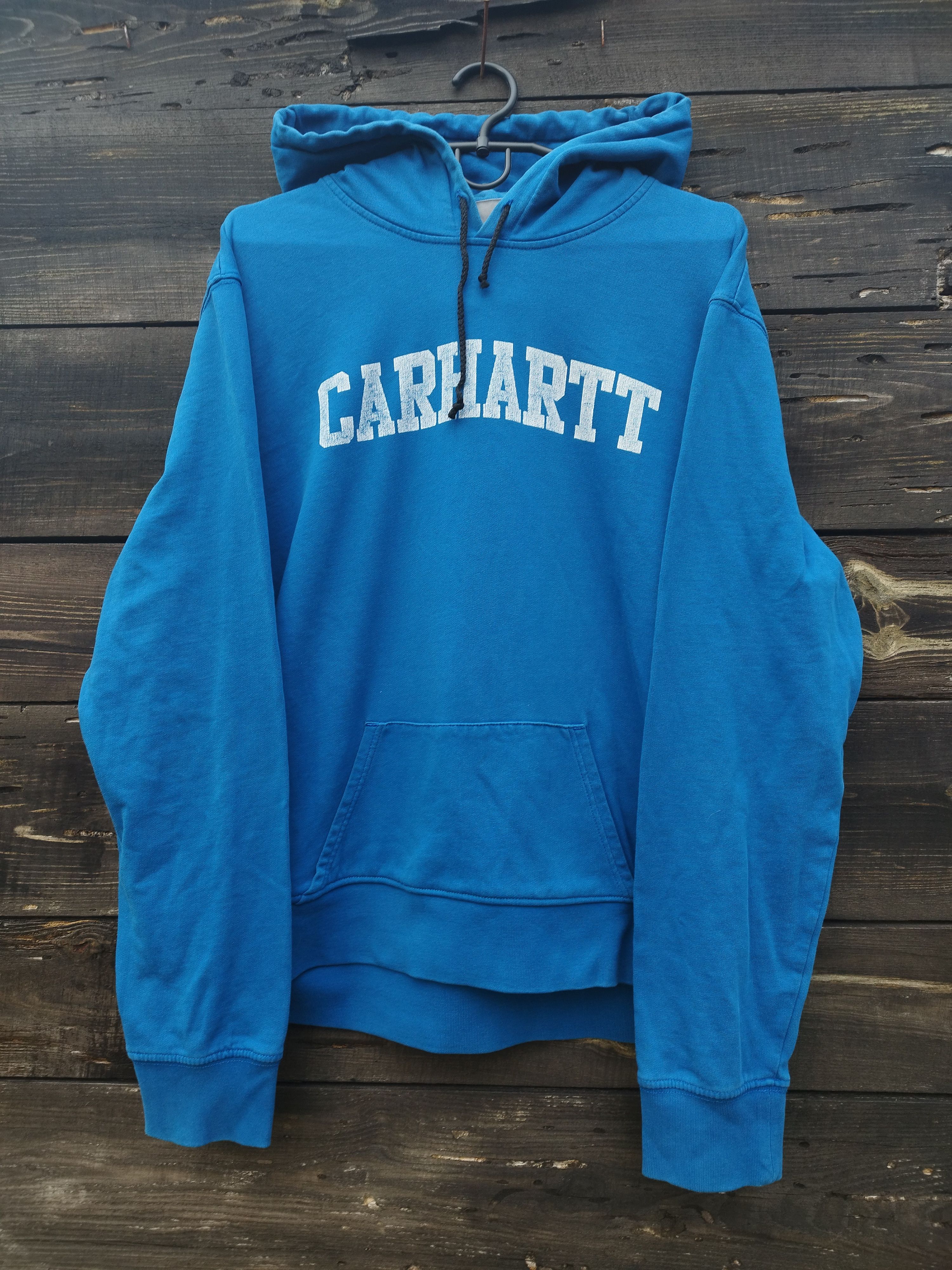 Carhartt Retro Carhartt Arch Logo hoodie | Bright Blue Pullover Size US M / EU 48-50 / 2 - 1 Thumbnail