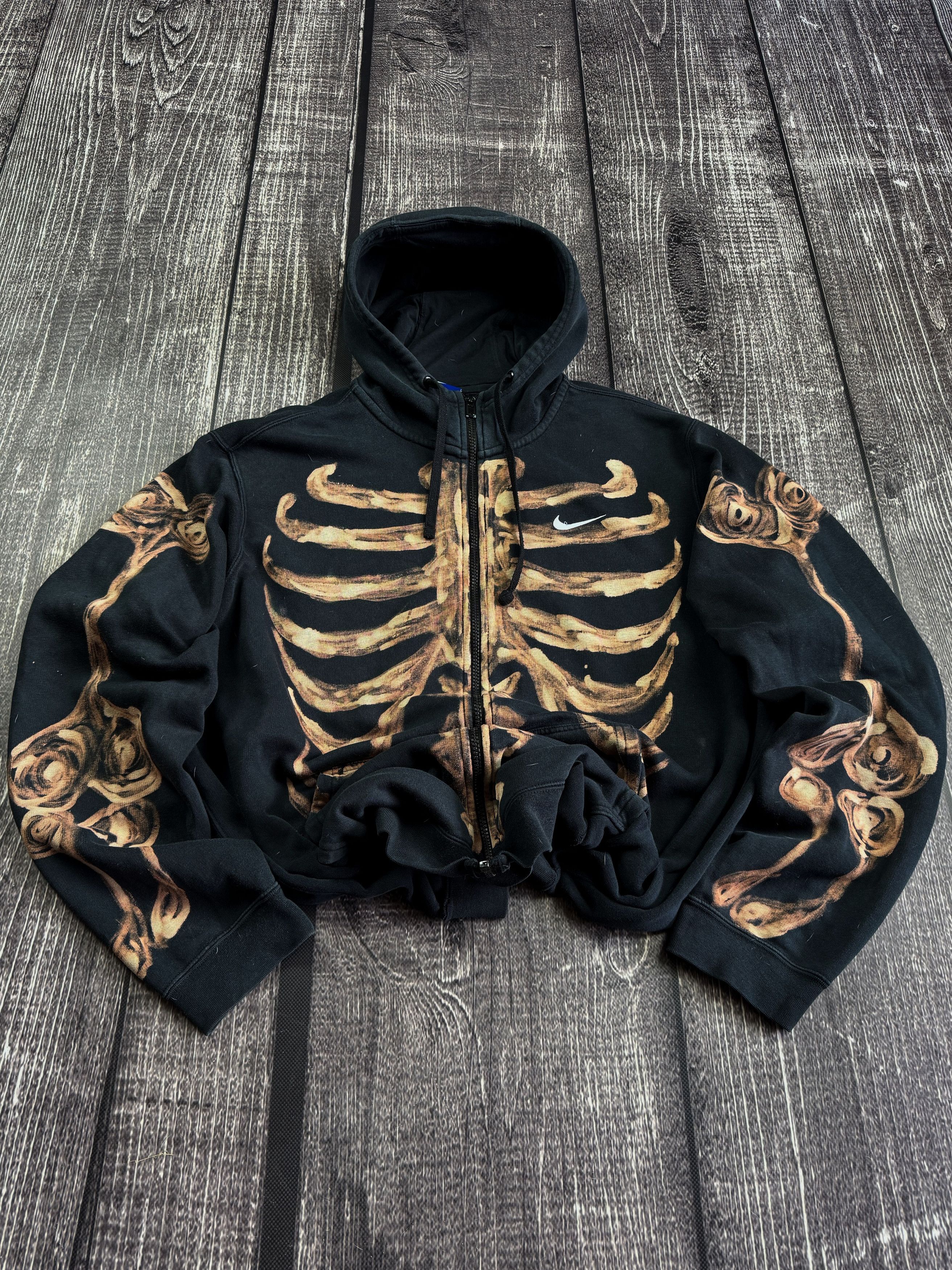 Designer Vintage Streetwear Kapital Style Nike Skeleton Hoodie 90s Size US L / EU 52-54 / 3 - 1 Thumbnail