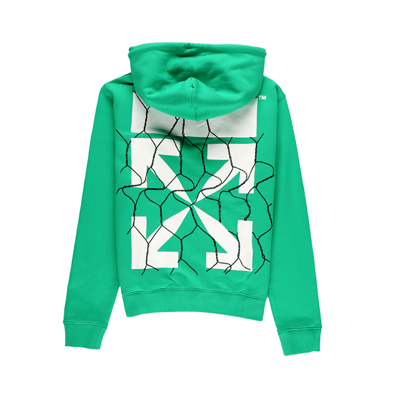 Off-White off-white fences arrows hoodie Virgil Abloh OW SS20 green Size US XL / EU 56 / 4 - 9 Thumbnail