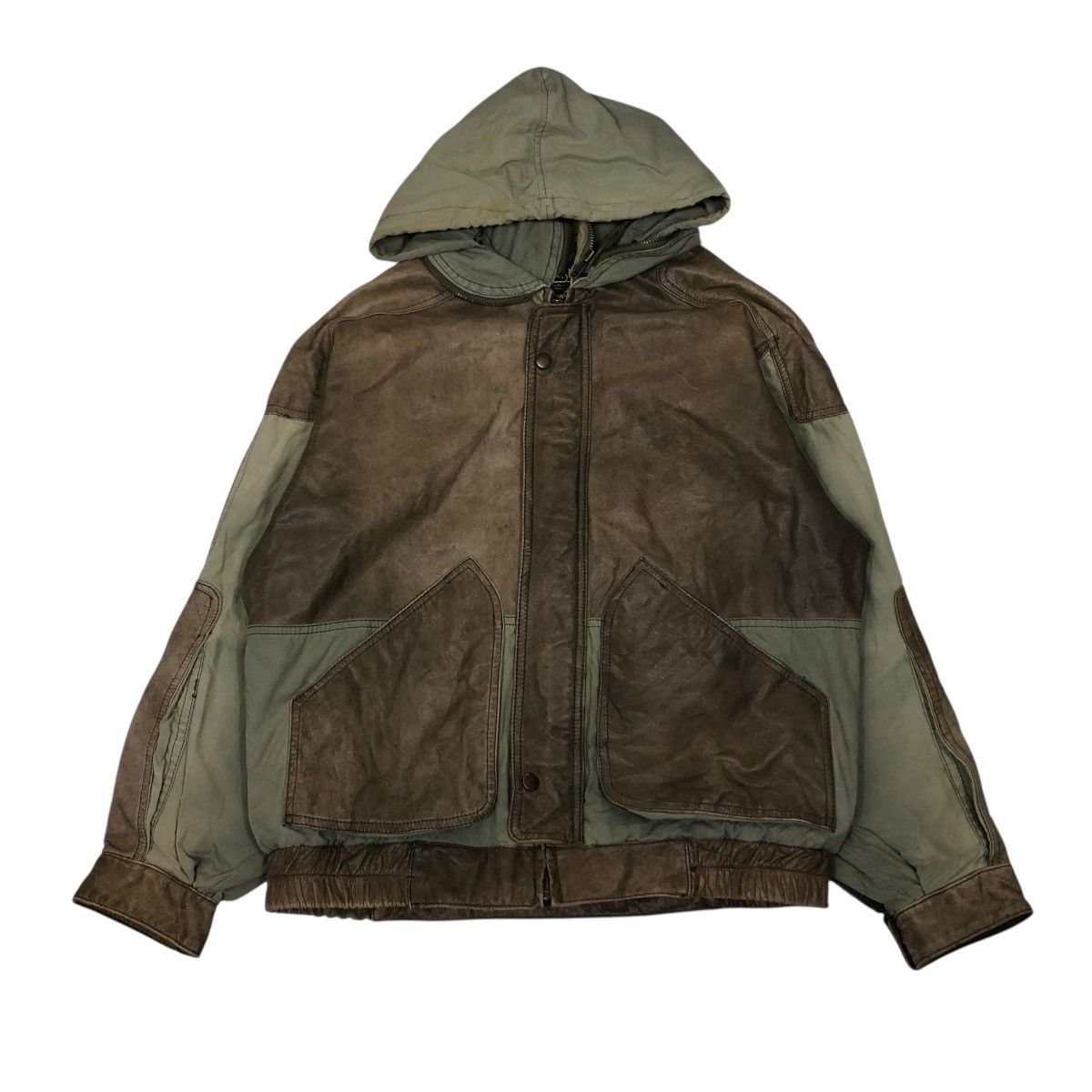 Japanese Brand 🔥VINTAGE BOMBER LEATHER JACKET JACKERS ISSEY MIYAKE Size US M / EU 48-50 / 2 - 1 Thumbnail