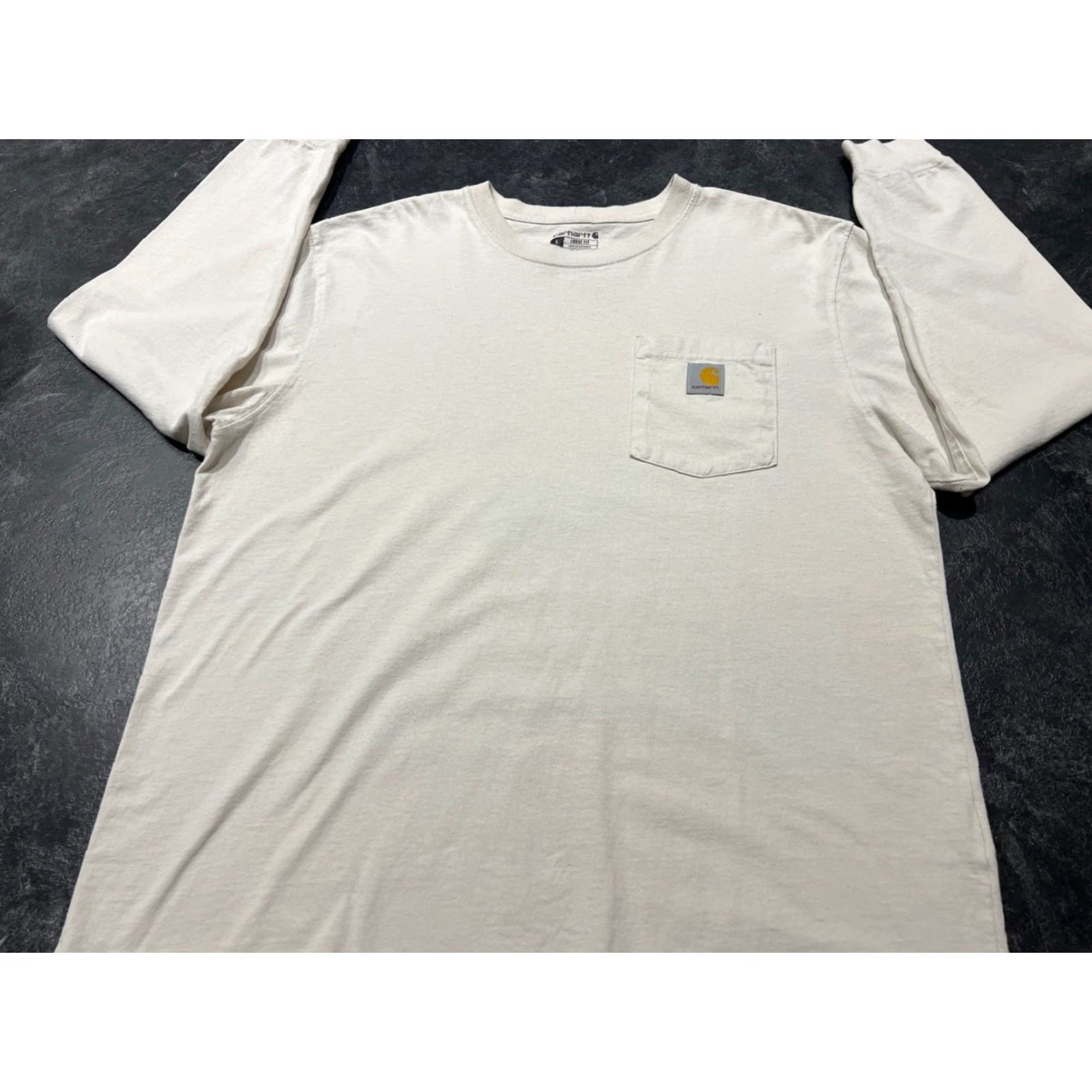 Carhartt Carhartt K87 Shirt Men L Beige Cotton Knit Crew Neck Pockets Outdoor Mens Size US L / EU 52-54 / 3 - 3 Thumbnail