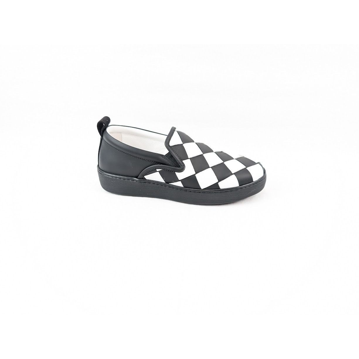 Bottega Veneta o1rshd1 Bolt Calf Intrecciato Sneakers in Nero / Optic White Size US 7.5 / EU 40-41 - 1 Thumbnail