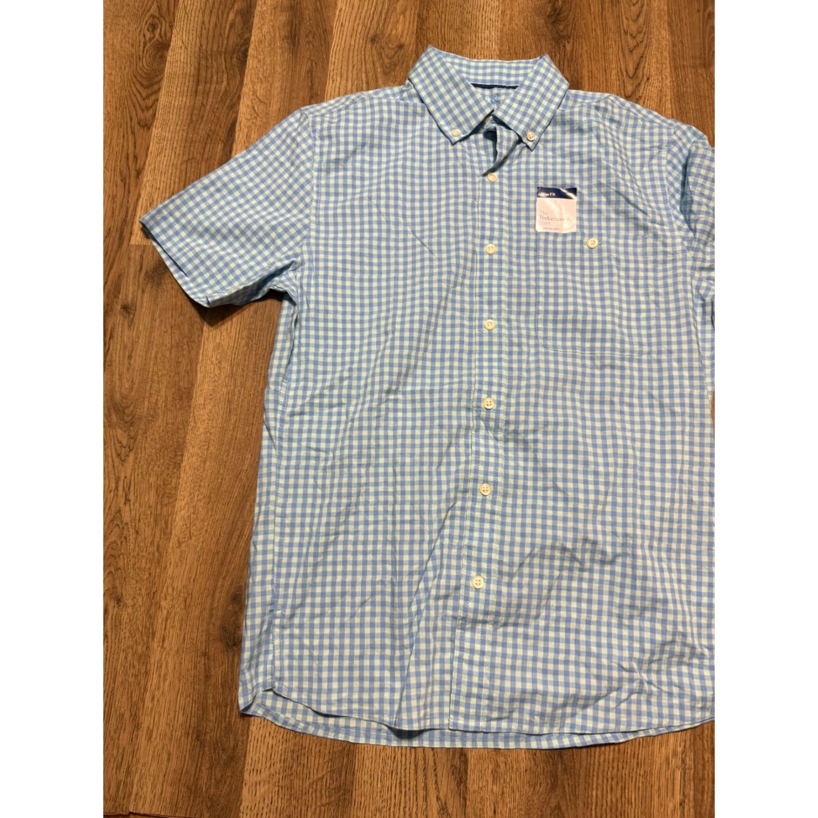 Croft & Barrow Croft & Barrow Shirt Mens Small Blue Green Check Button Up Slim Fit Size US S / EU 44-46 / 1 - 3 Thumbnail